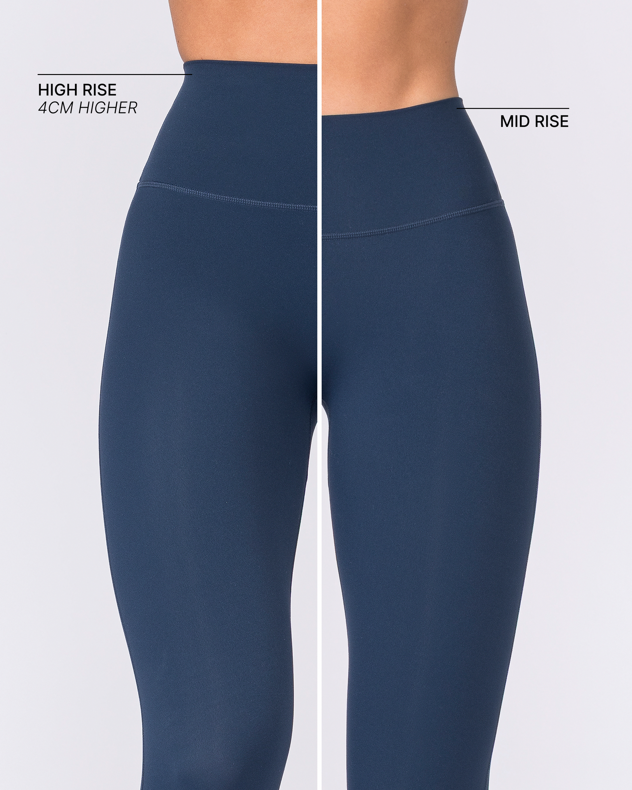 Aura Peachy High Invisible Scrunch Ankle Leggings - Navy