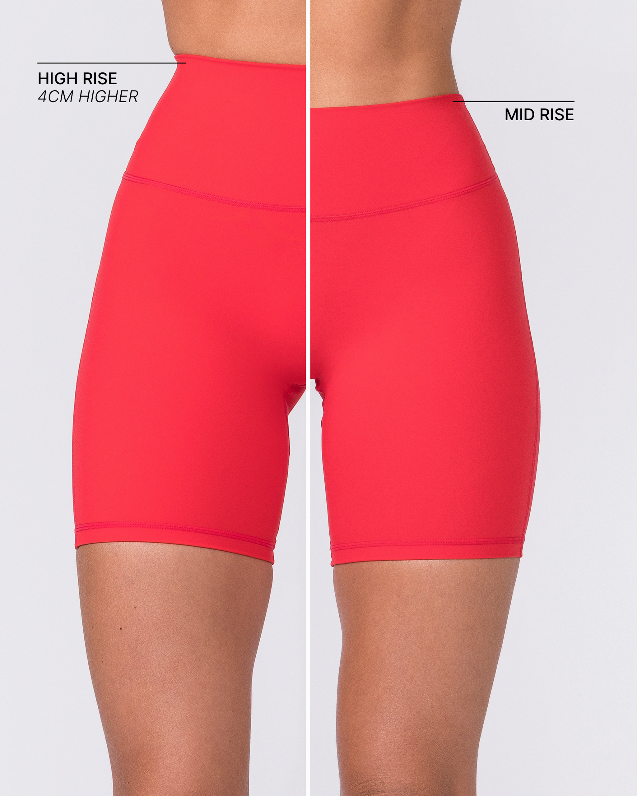 Aura Peachy High Invisible Scrunch Bike Shorts - Salsa