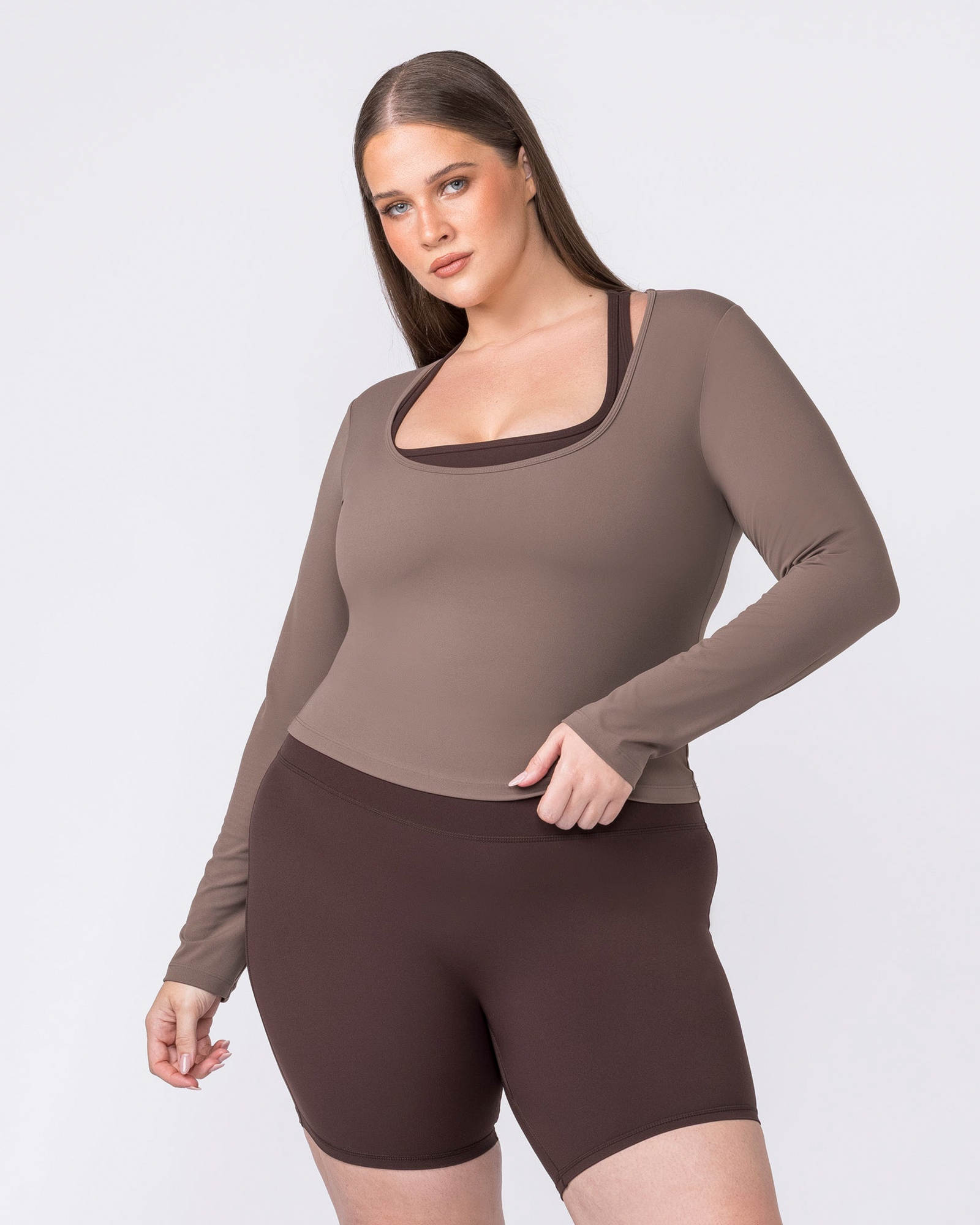 Base Long Sleeve Top - Taupe