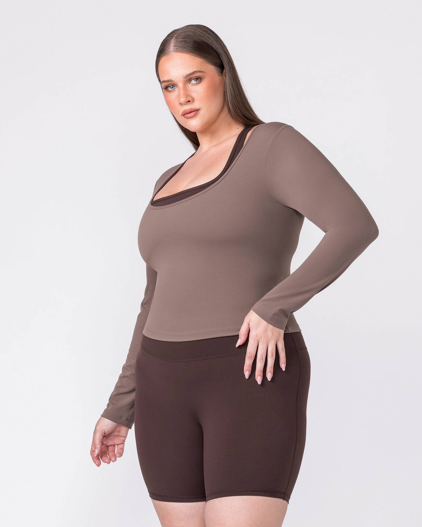 Base Long Sleeve Top - Taupe