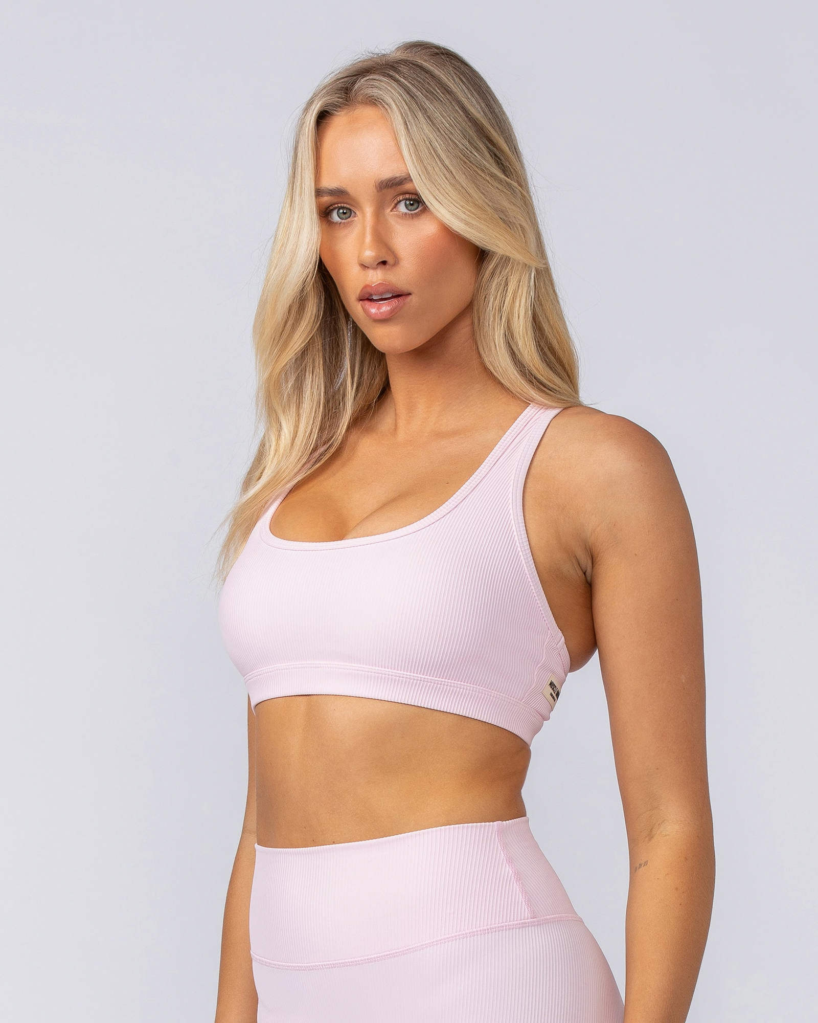 Drew Rib Bra - Baby Pink