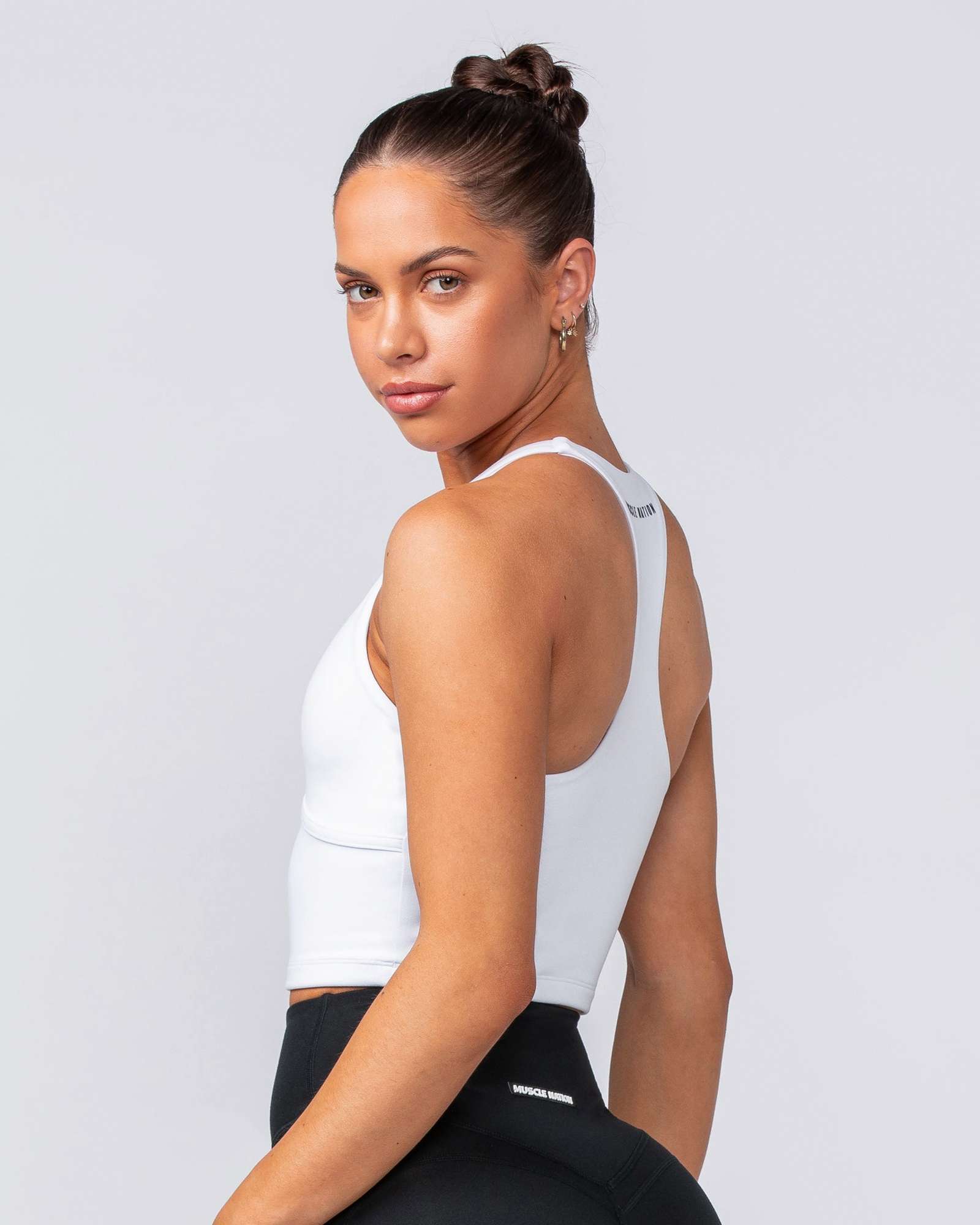 Limitless Cropped Active Tank - White