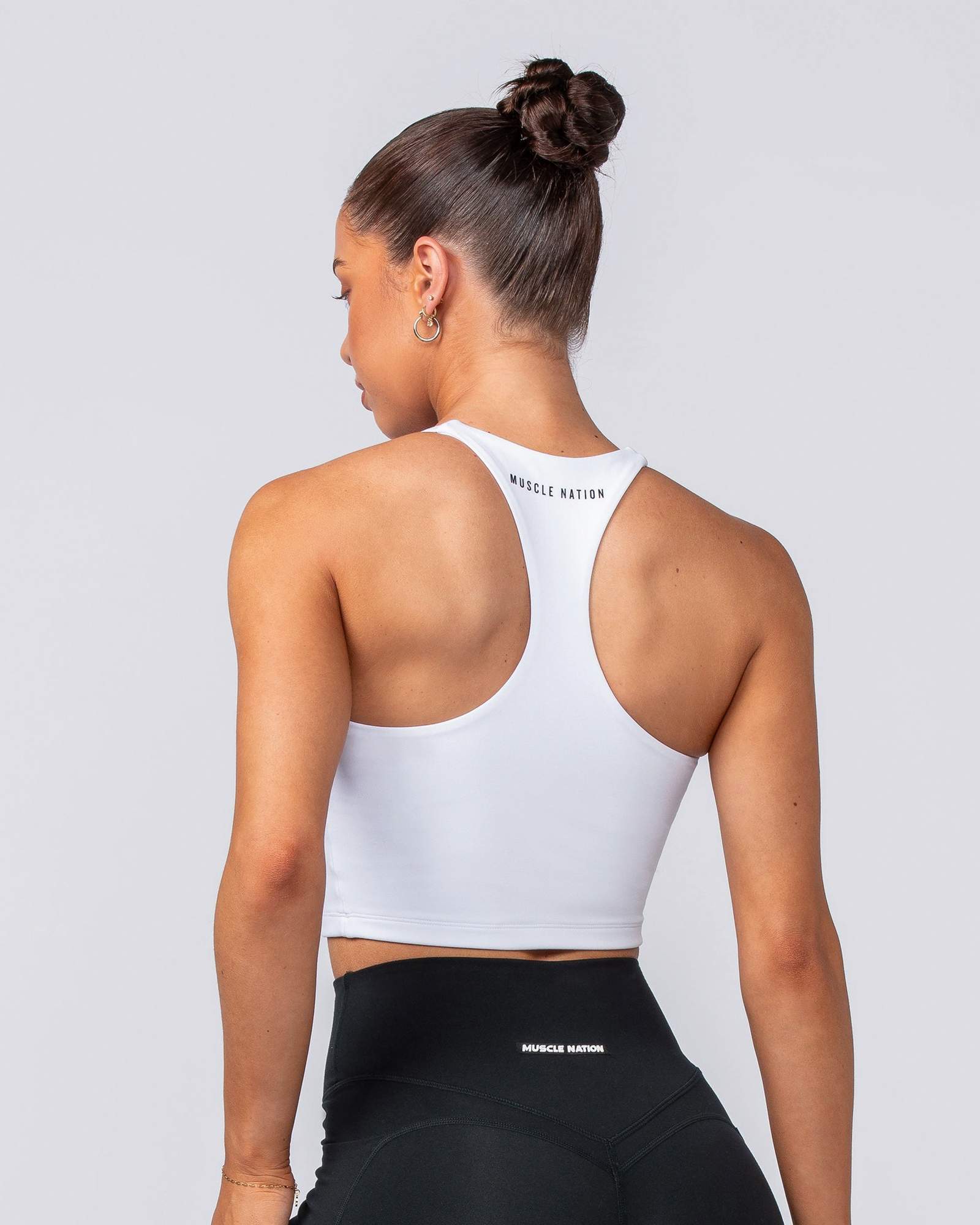 Limitless Cropped Active Tank - White