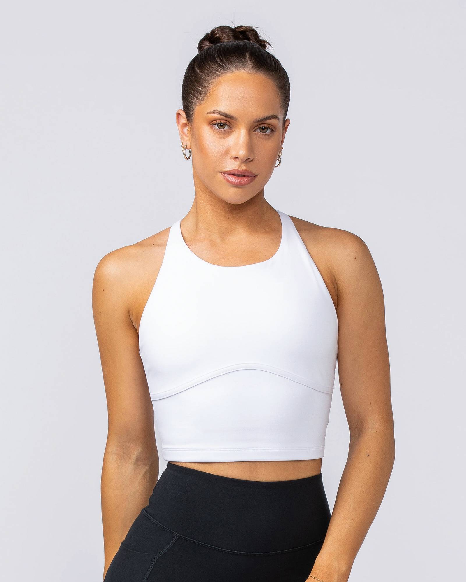 Limitless Cropped Active Tank - White
