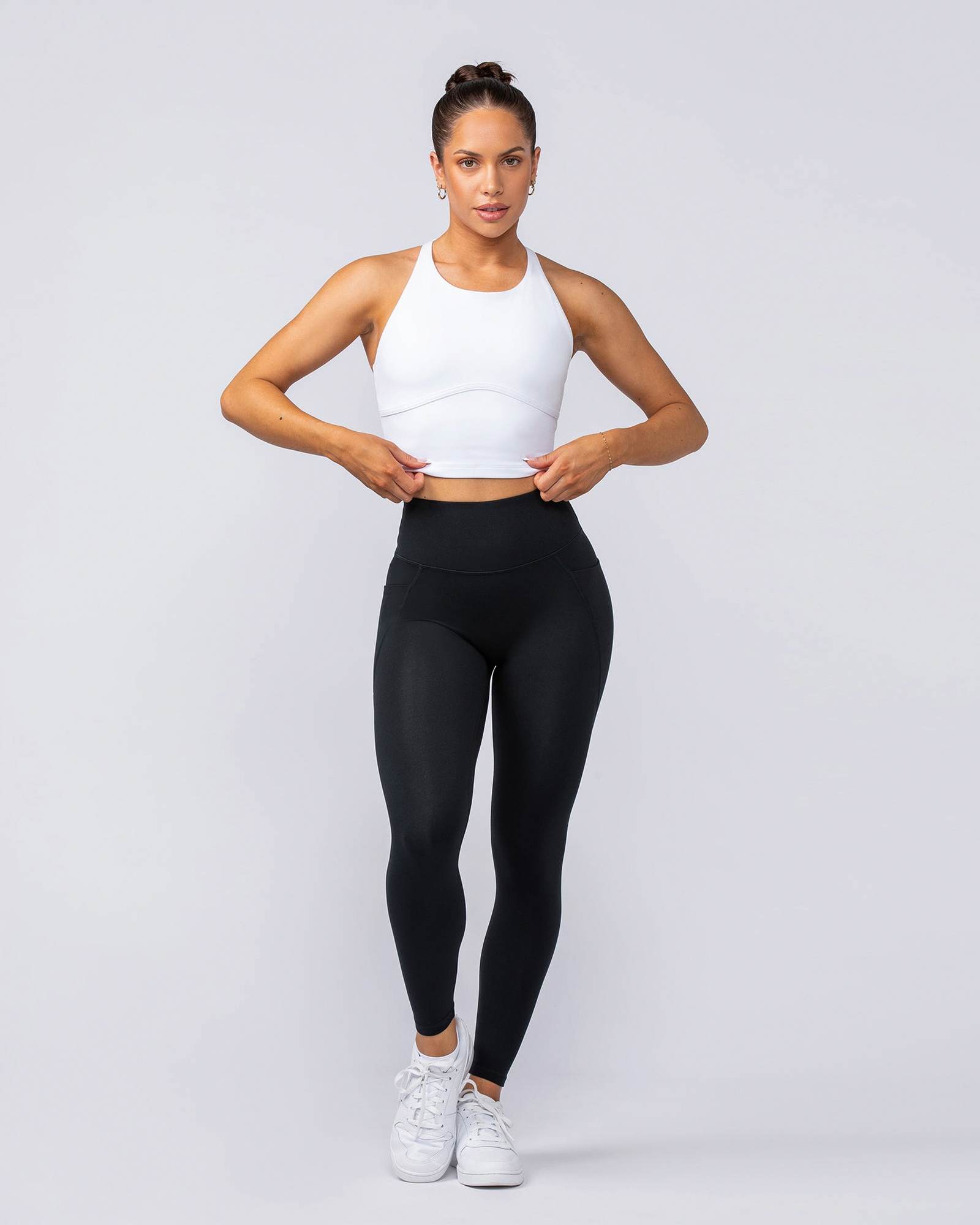 Limitless Cropped Active Tank - White