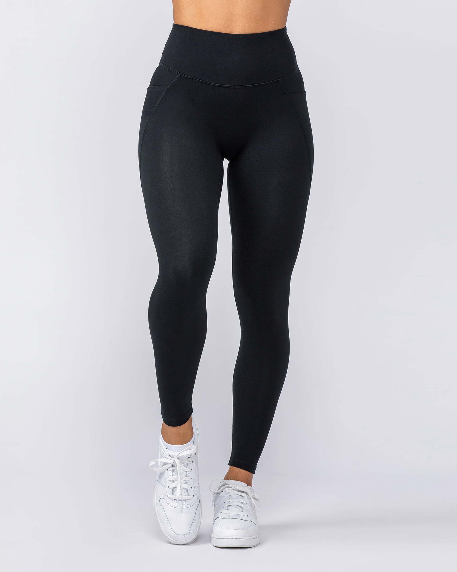 Booty Shaper Pocket Ankle Length Leggings - Black