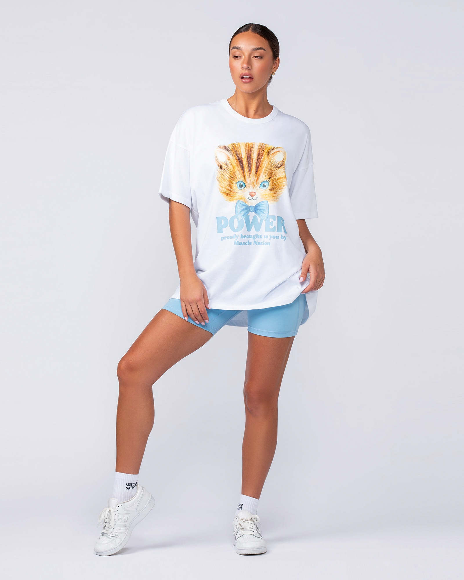 P Power Oversized Tee - White