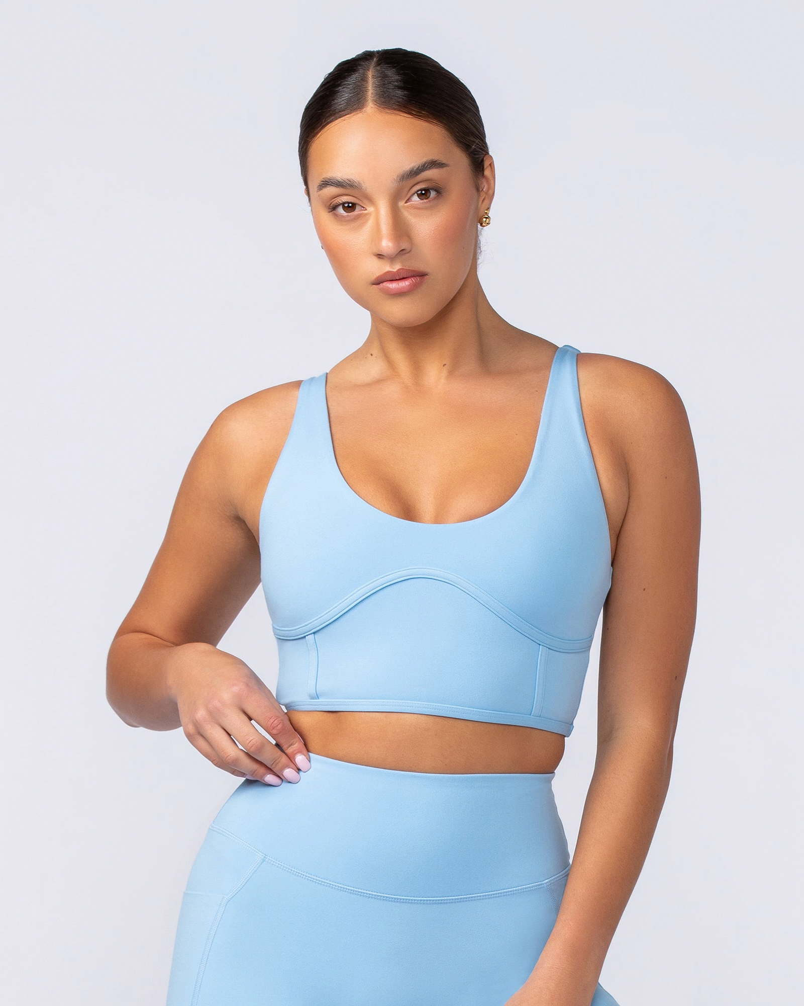 Limitless Longline Bra - Pacific Blue