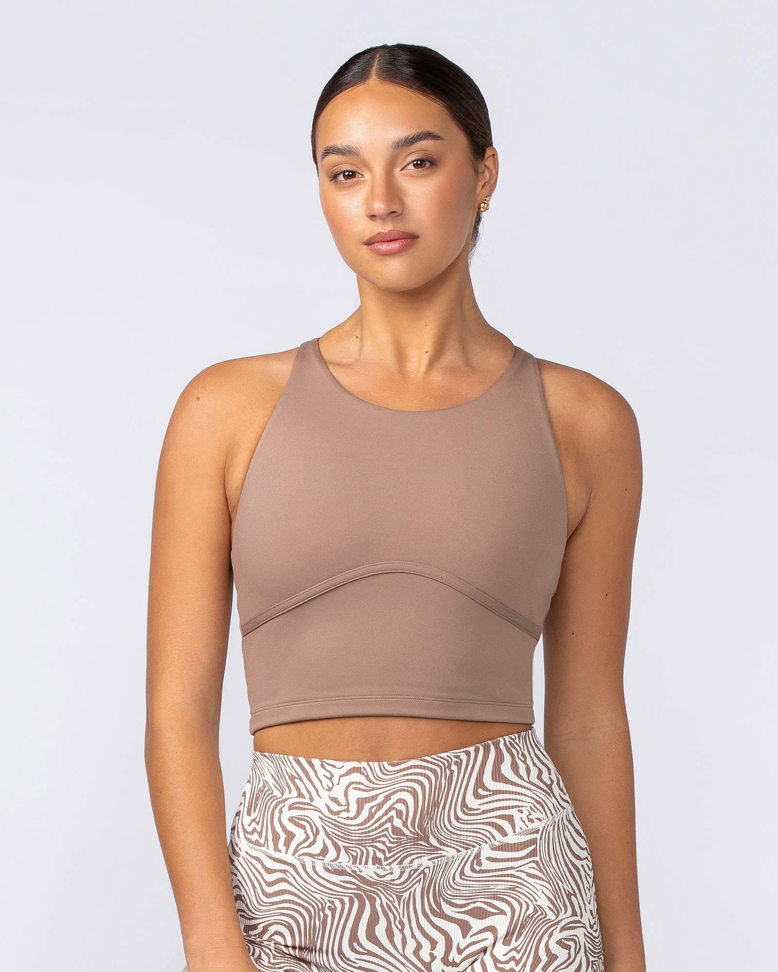 Limitless Cropped Active Tank - Cinnamon