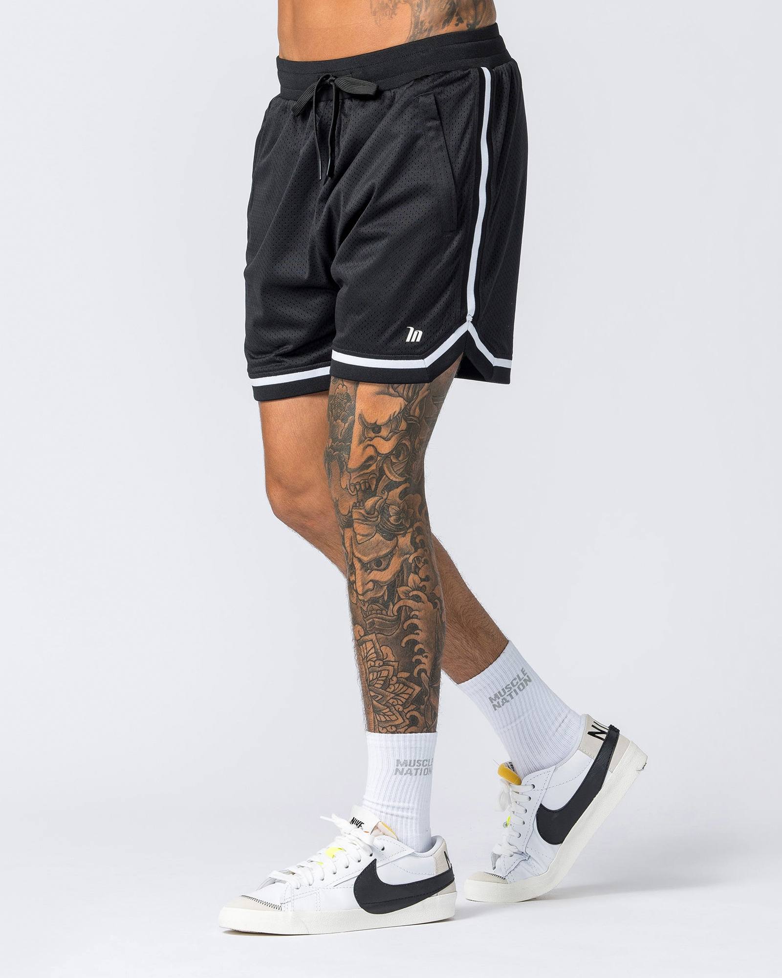Mens 5" Basketball Shorts - Black