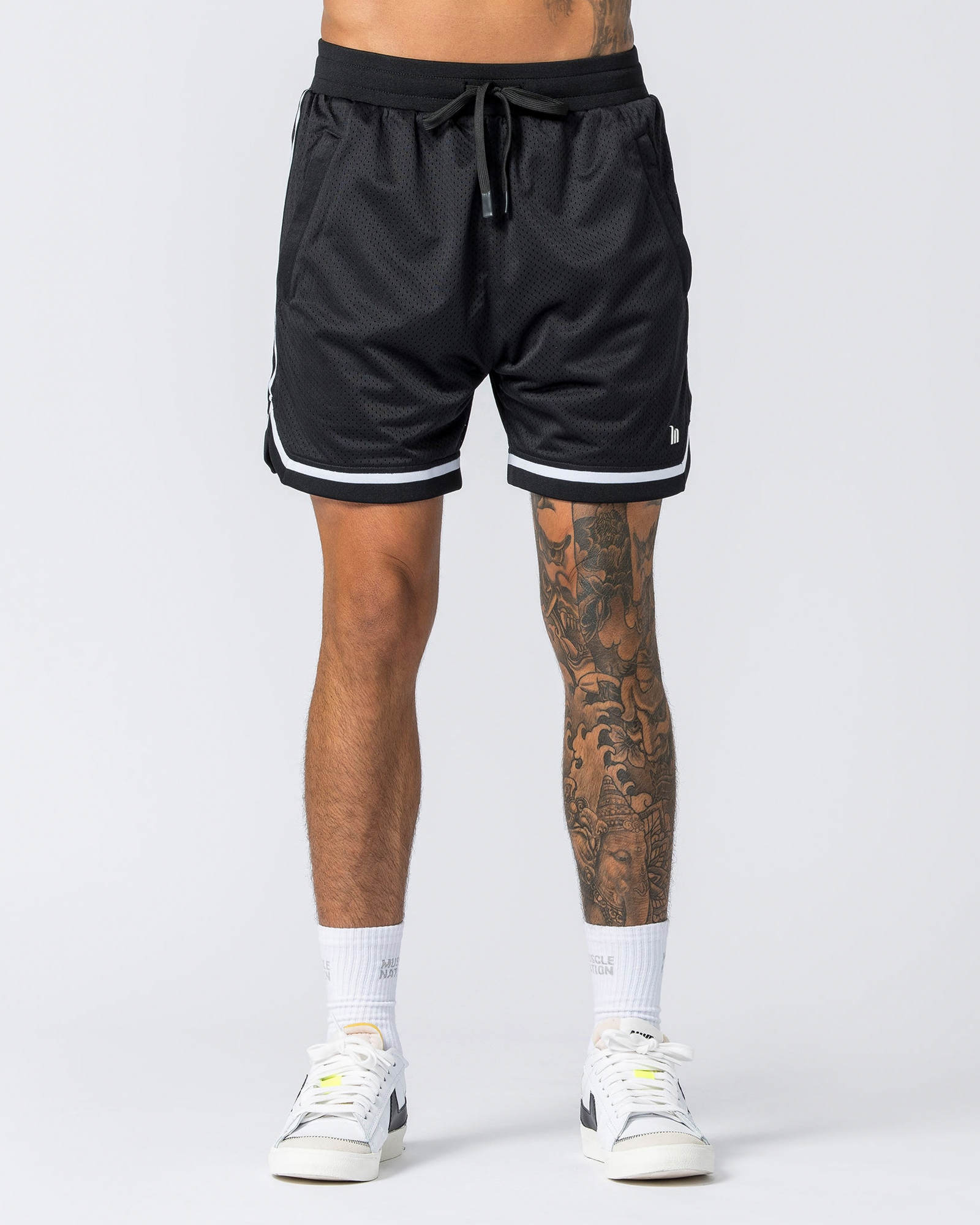 Mens 5" Basketball Shorts - Black