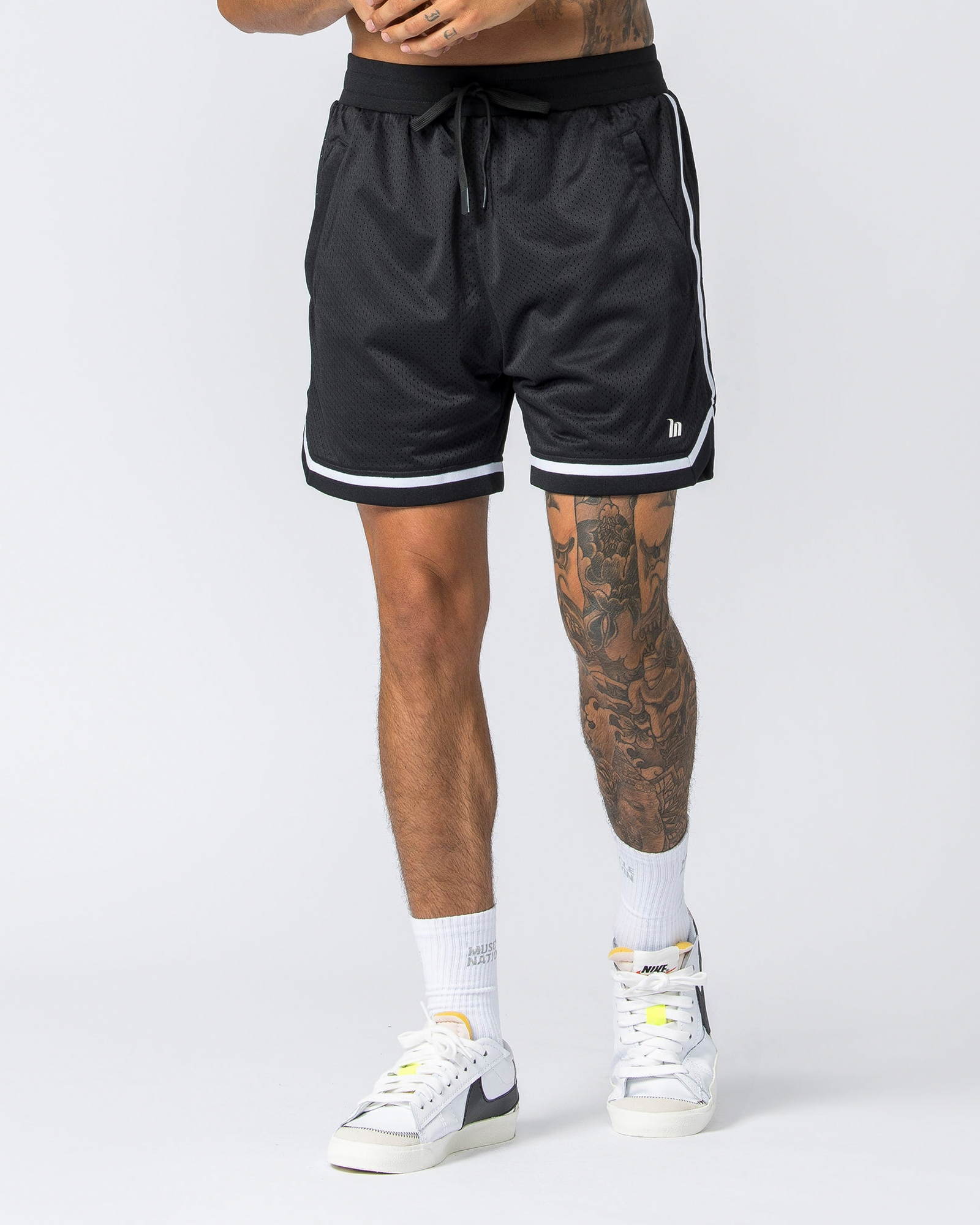 Mens 5" Basketball Shorts - Black