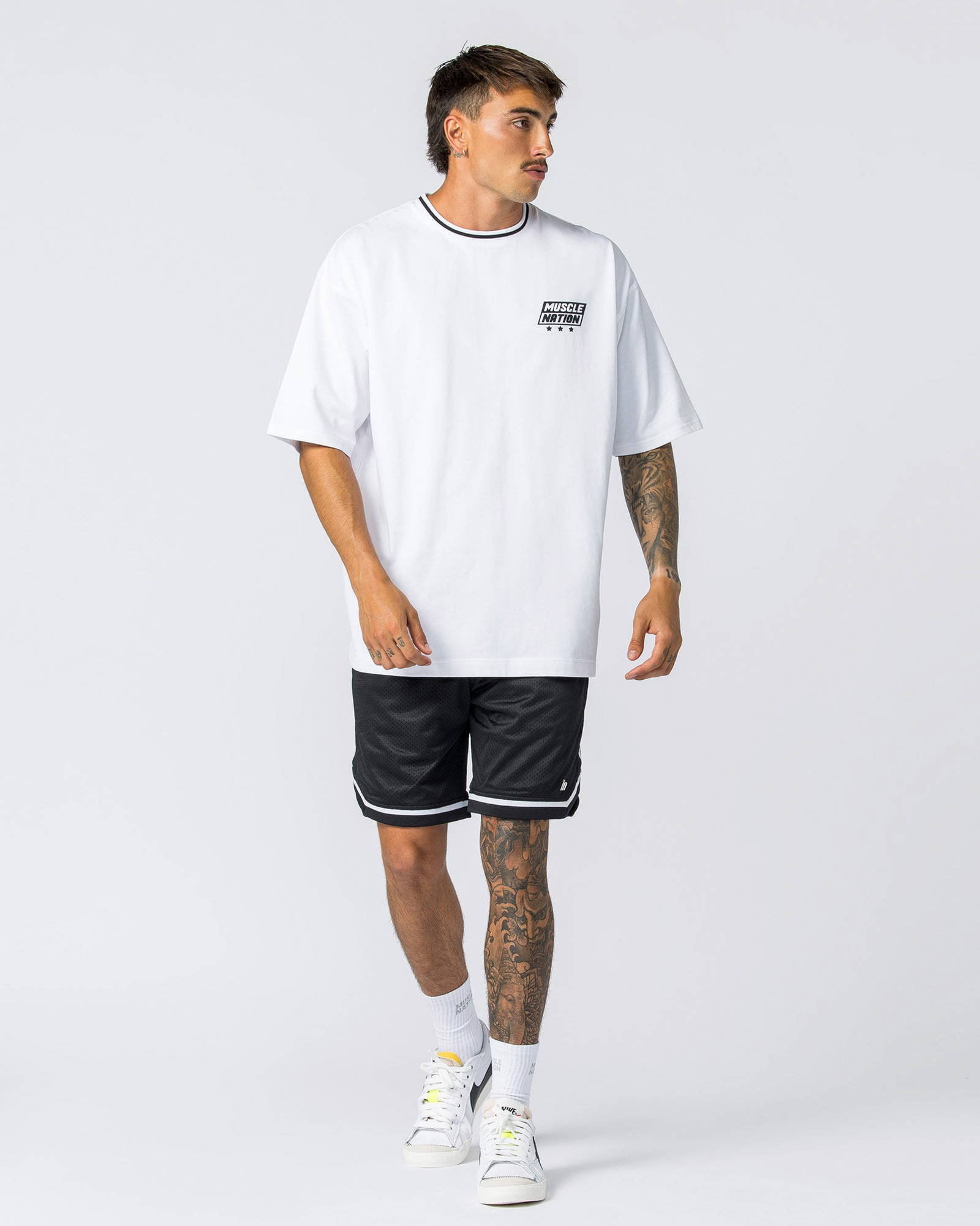 Mens 8" Basketball Shorts - Black