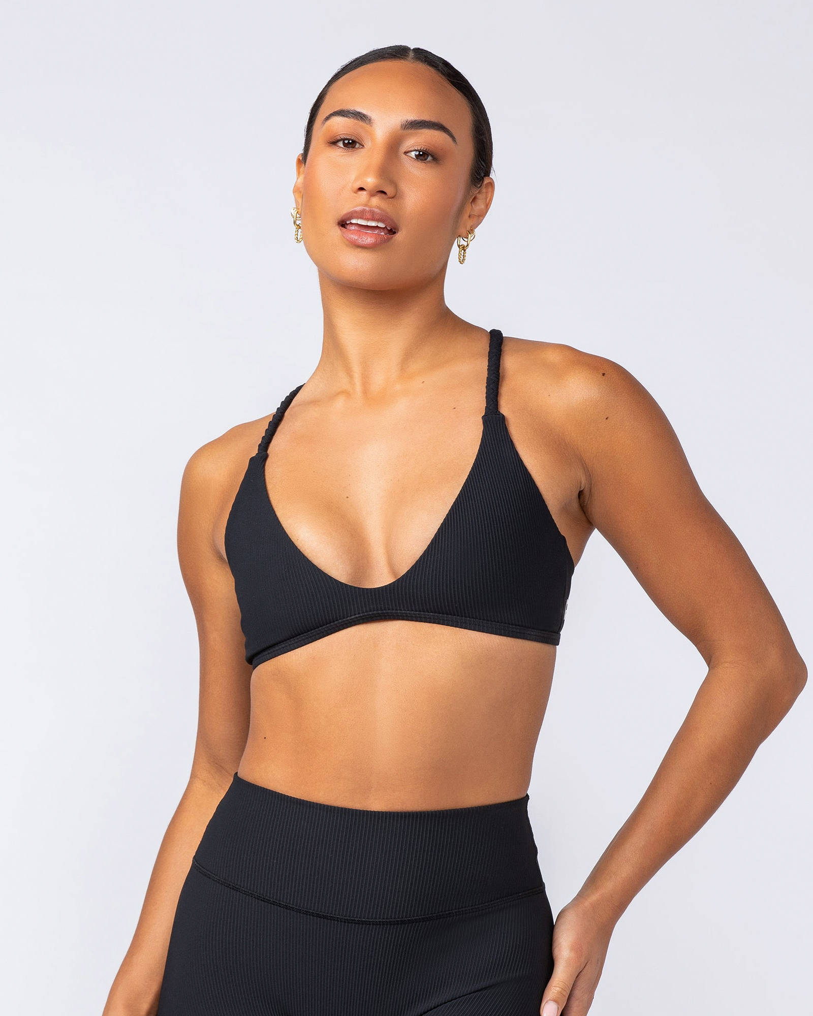 Breeze Rib Bralette - Black
