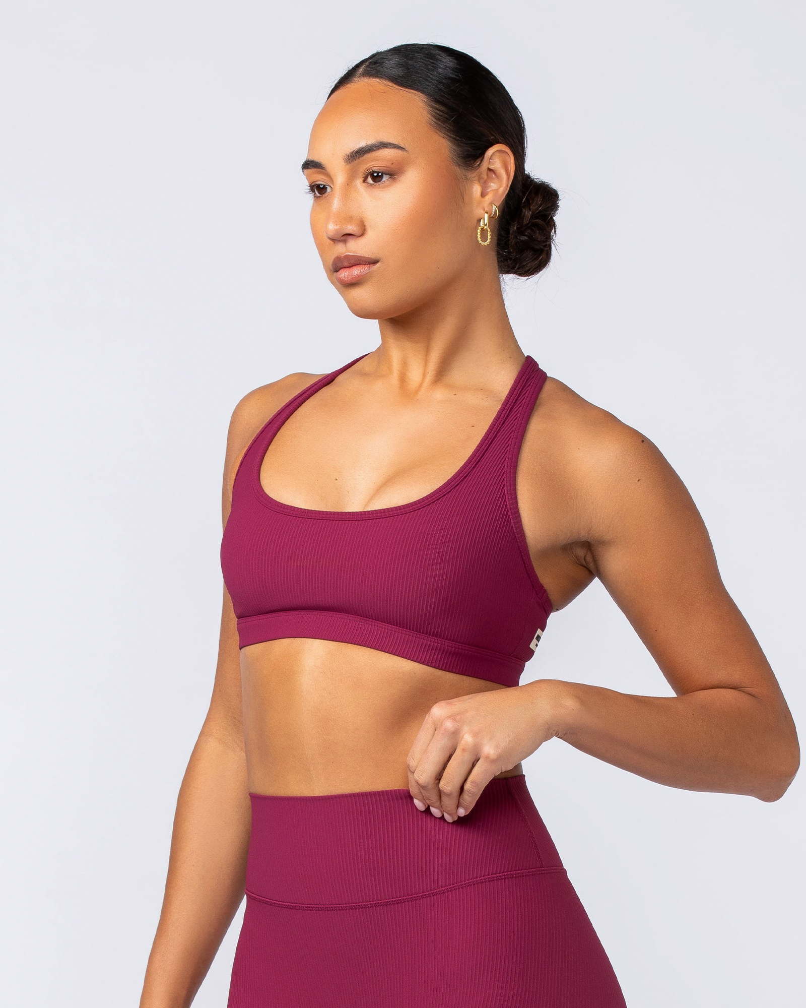 Drew Rib Bra - Rose Bud