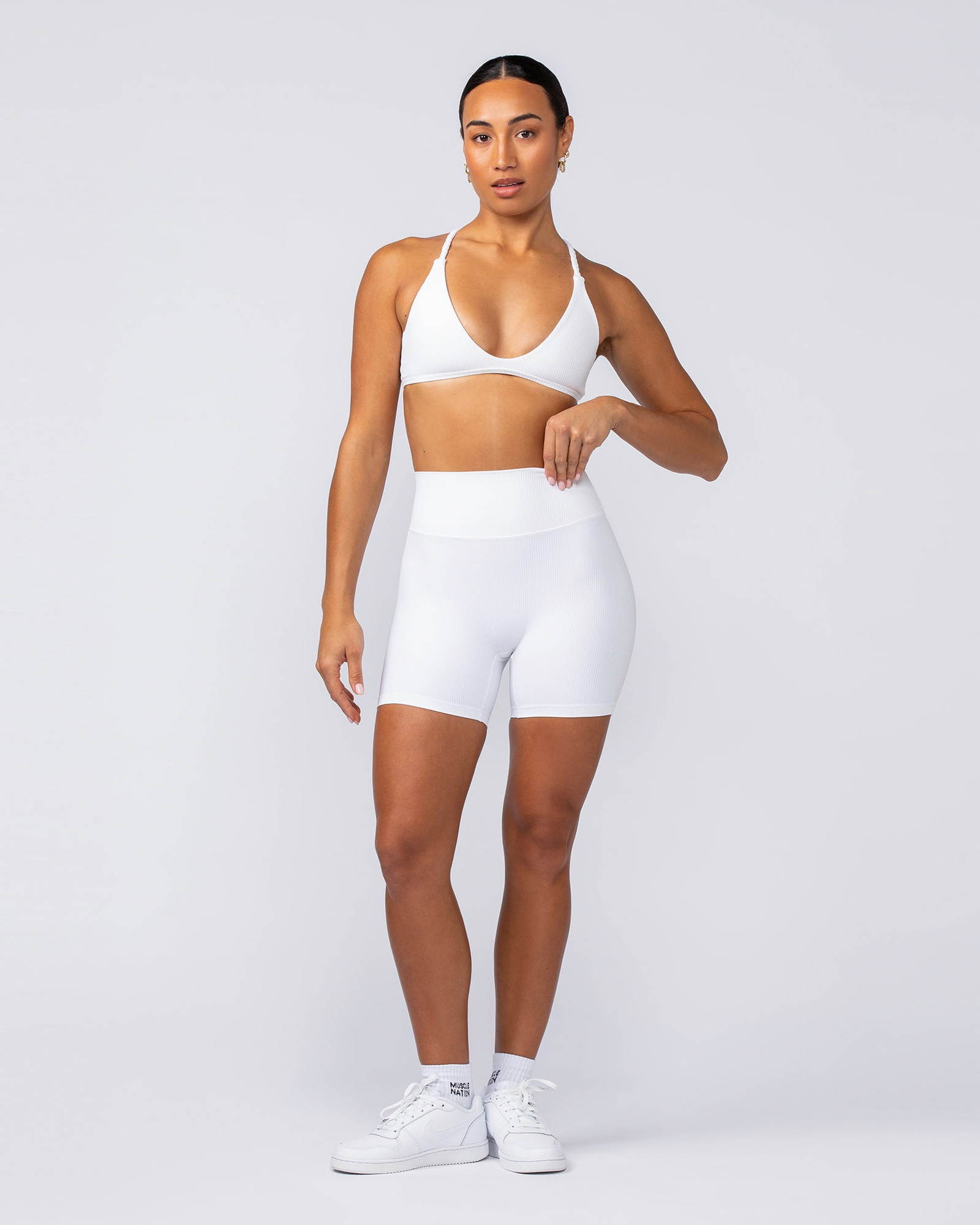 Breeze Rib Bralette - White