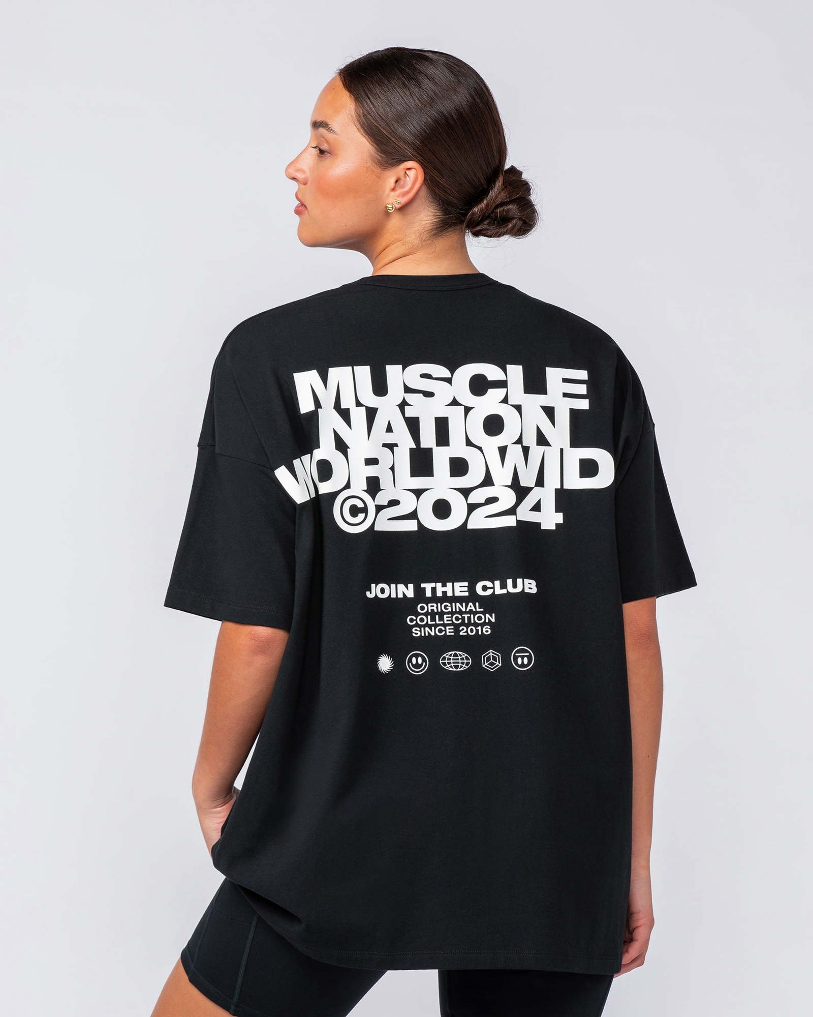 Womens Global Oversized Tee - Black