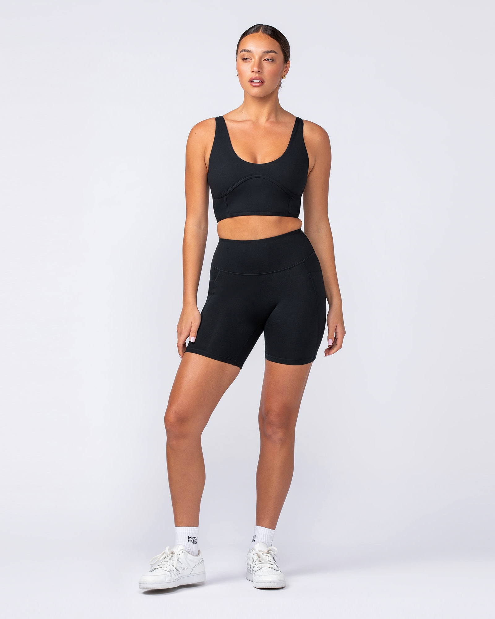 Booty Shaper Pocket Bike Shorts - Black