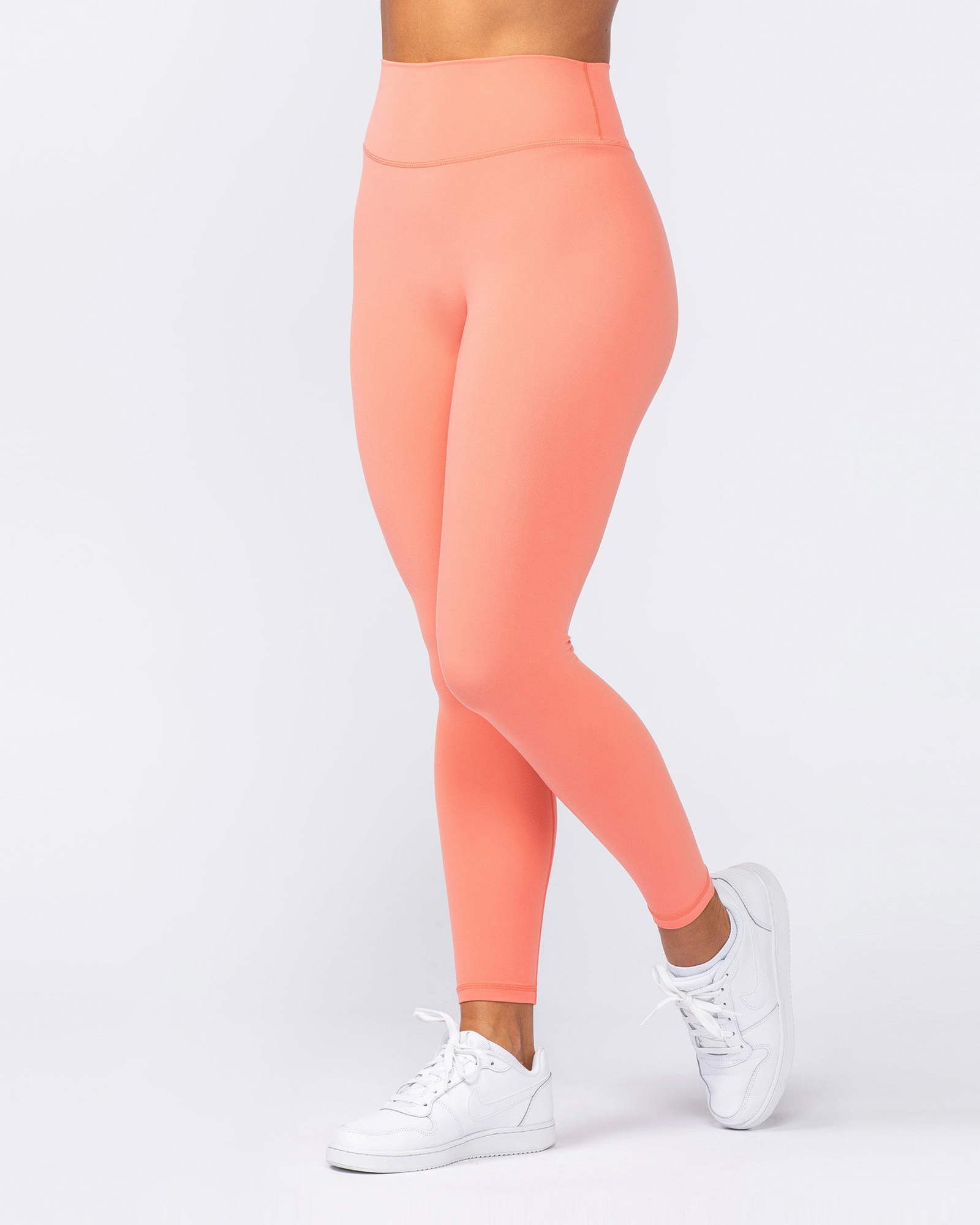 Liberty Zero Rise Ankle Length Leggings - Peach Pink