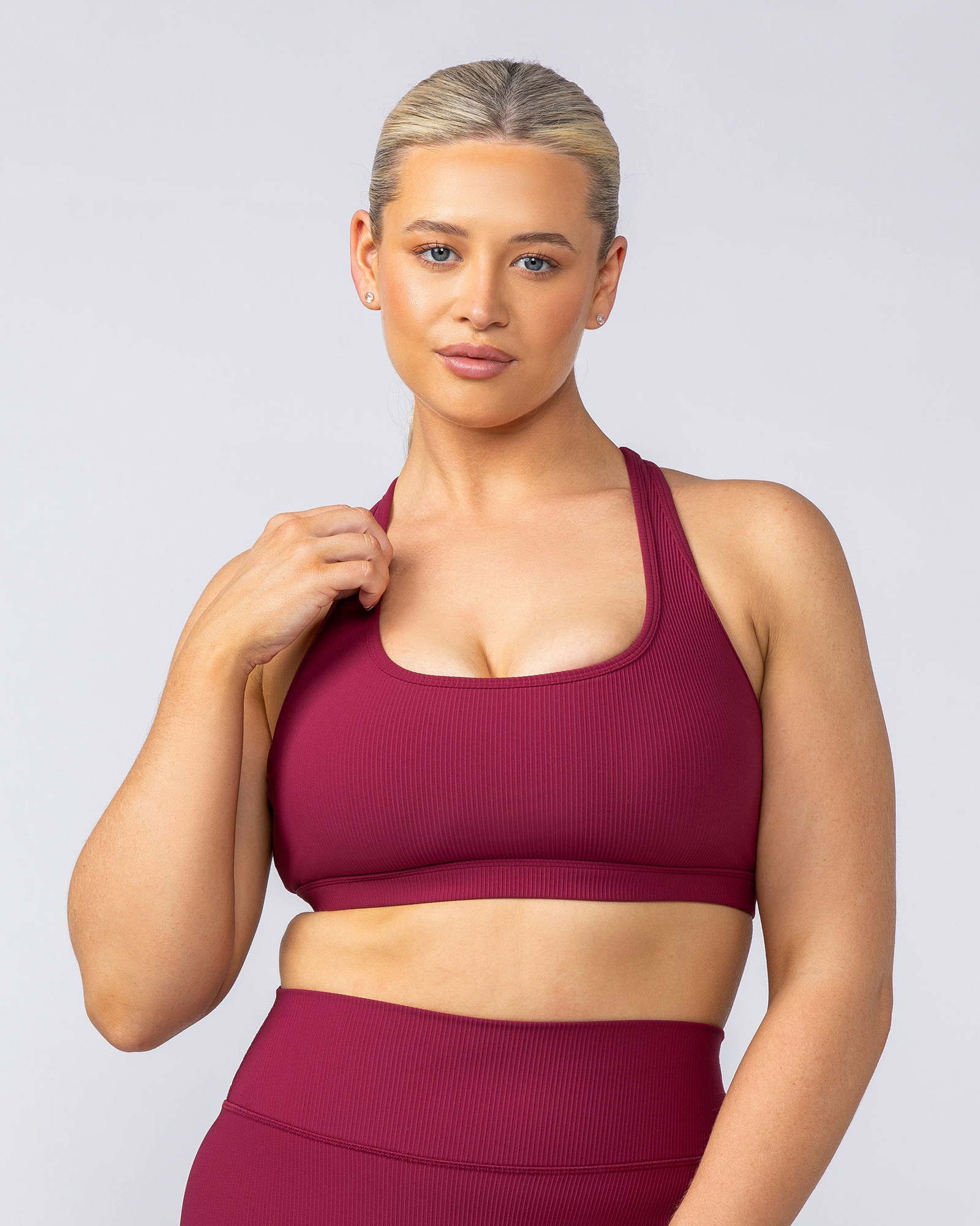 Drew Rib Bra - Rose Bud