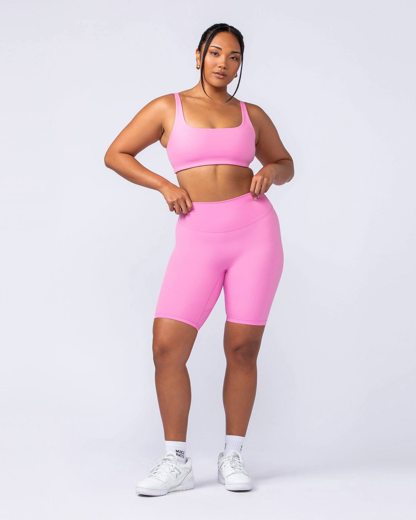 Zero Rise Everyday Referee Length Shorts - Hollywood Pink