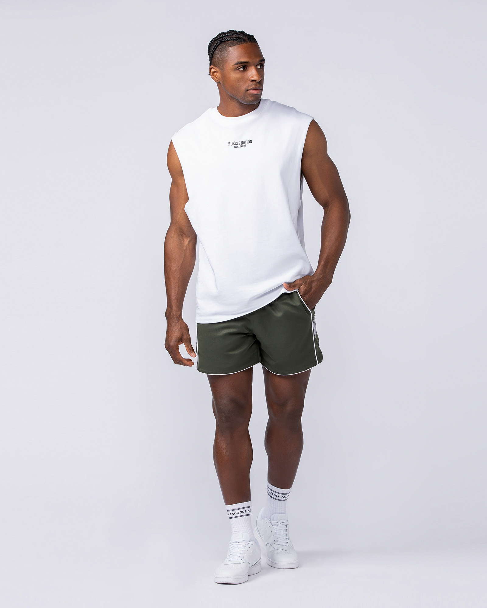 Worldwide Muscle Tank - White