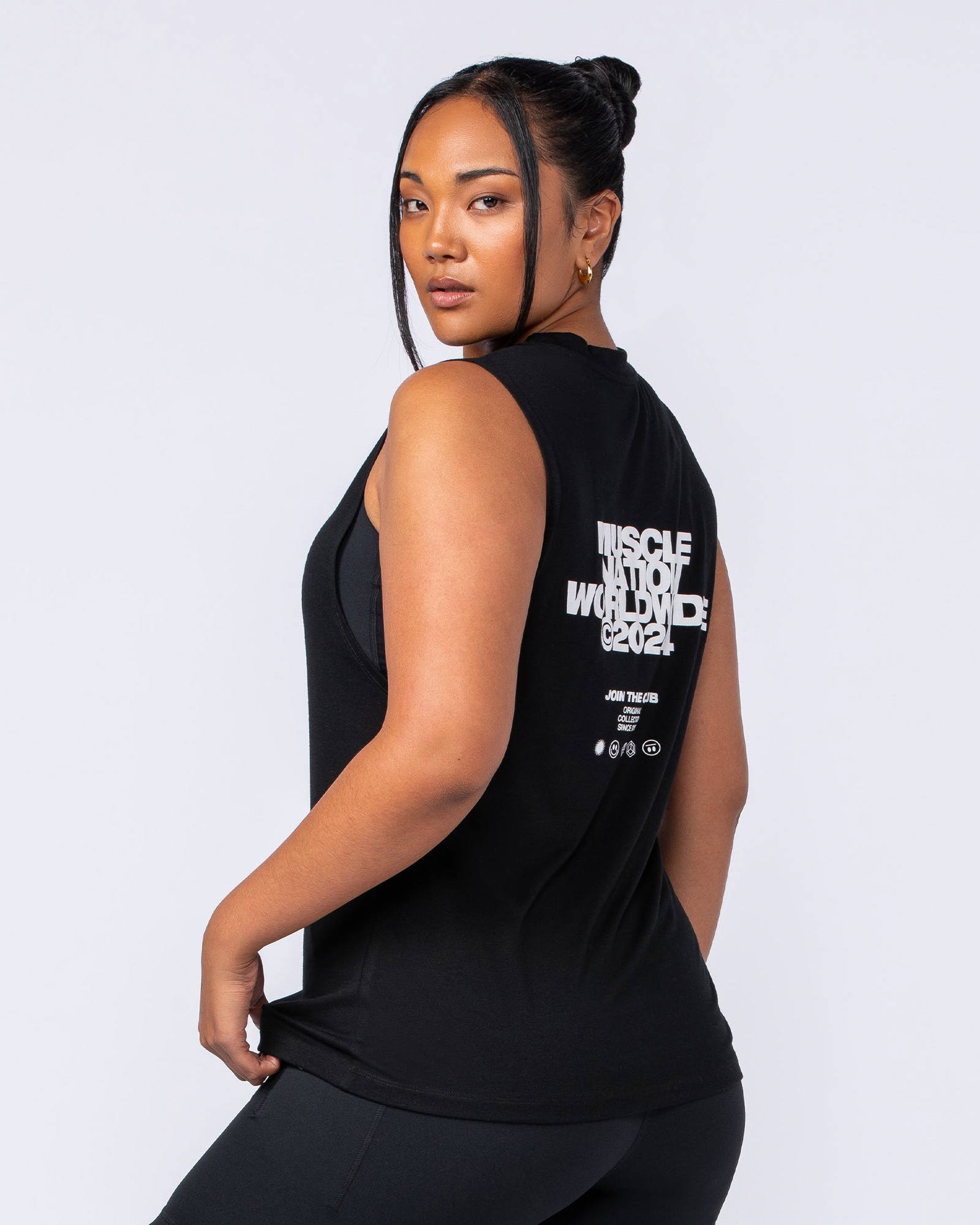 Global Drop Arm Tank - Black