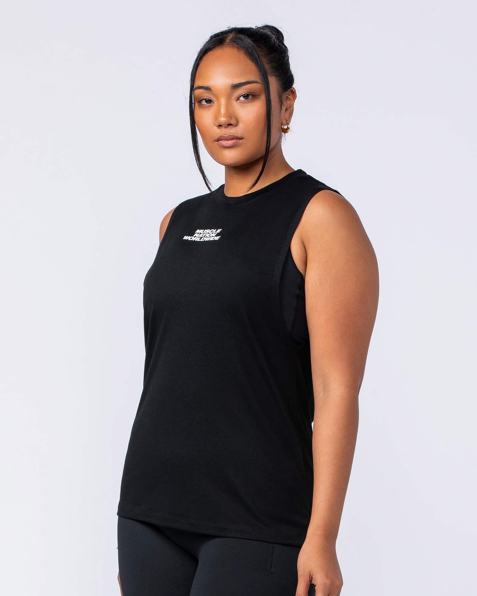 Global Drop Arm Tank - Black