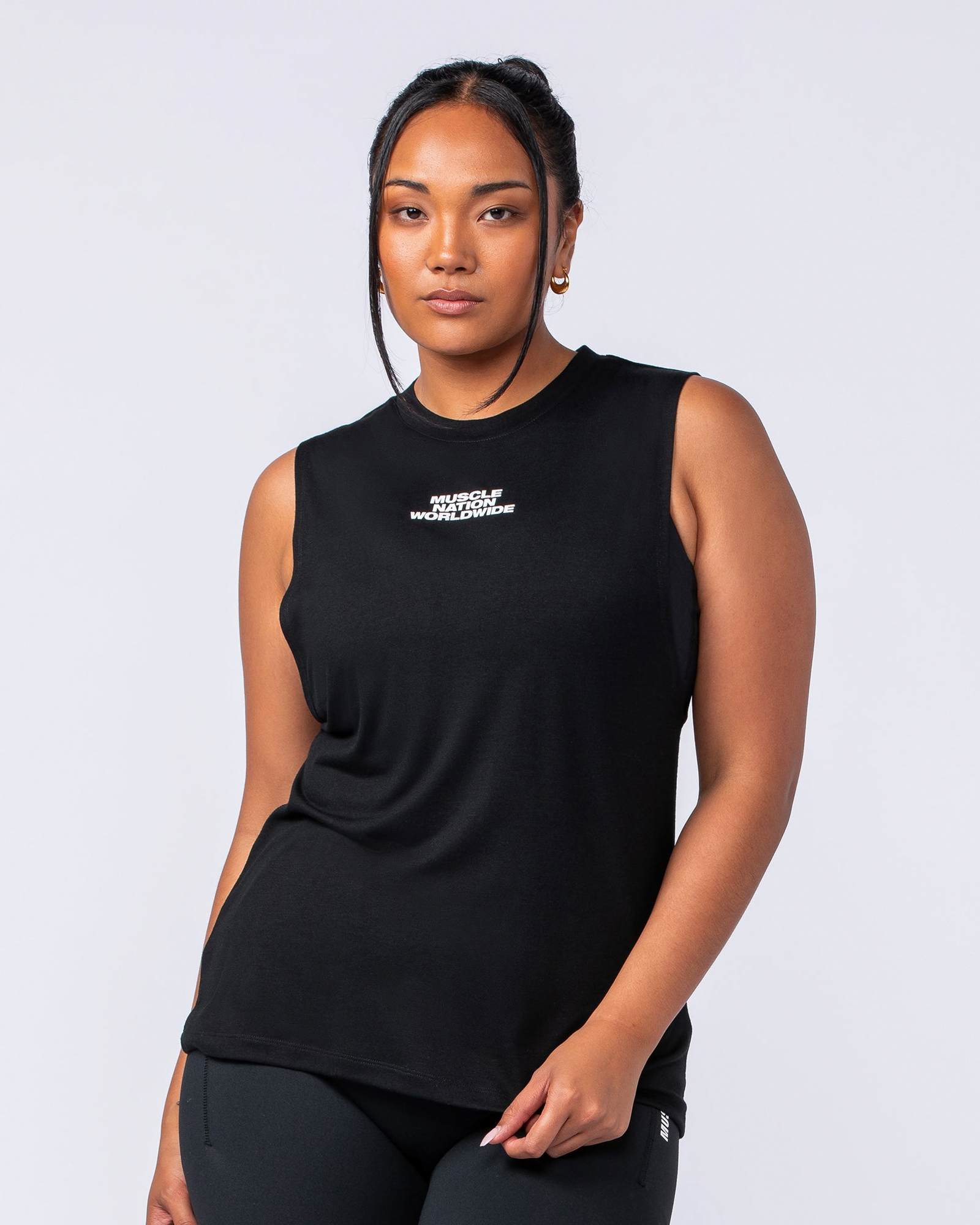 Global Drop Arm Tank - Black