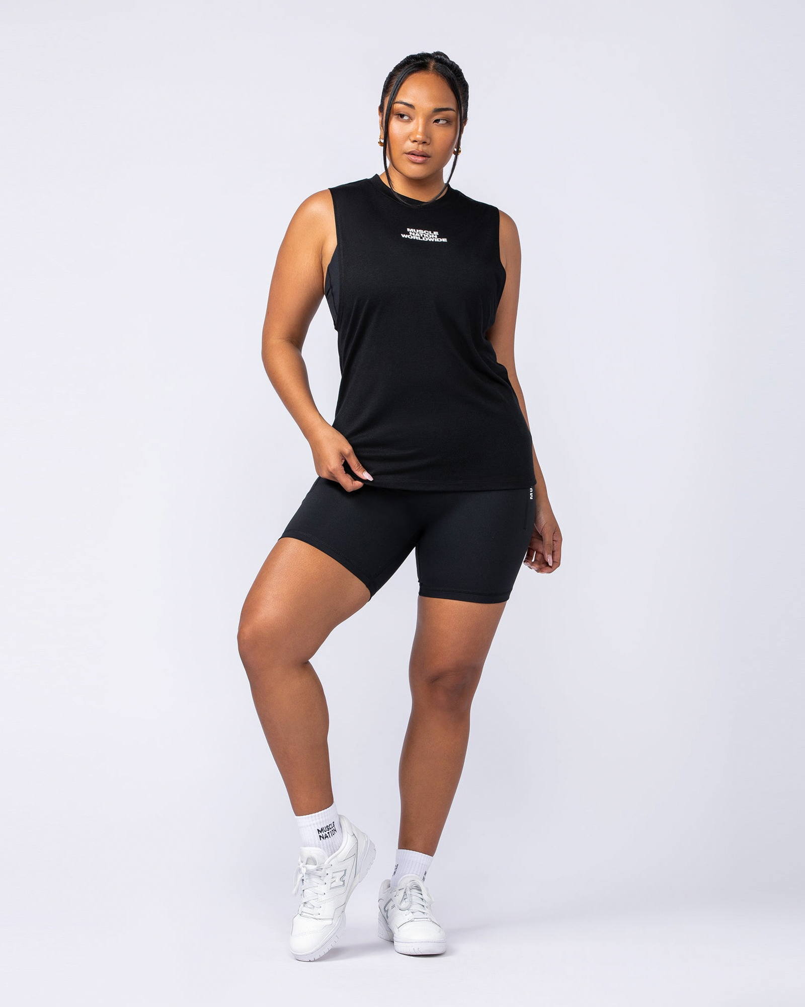 Global Drop Arm Tank - Black