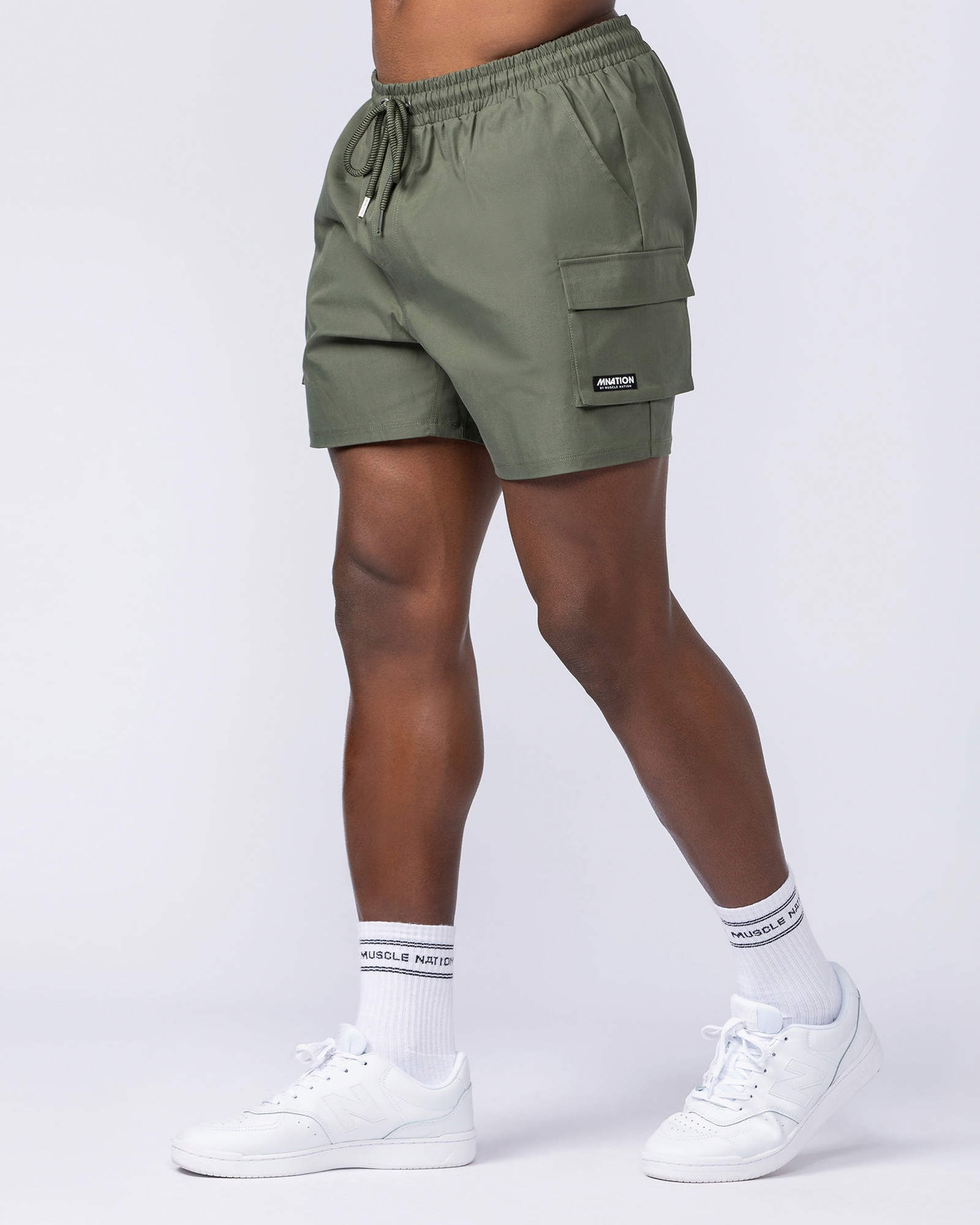 Daily Cargo 5" Shorts - Dark Khaki (Silicon Logo)