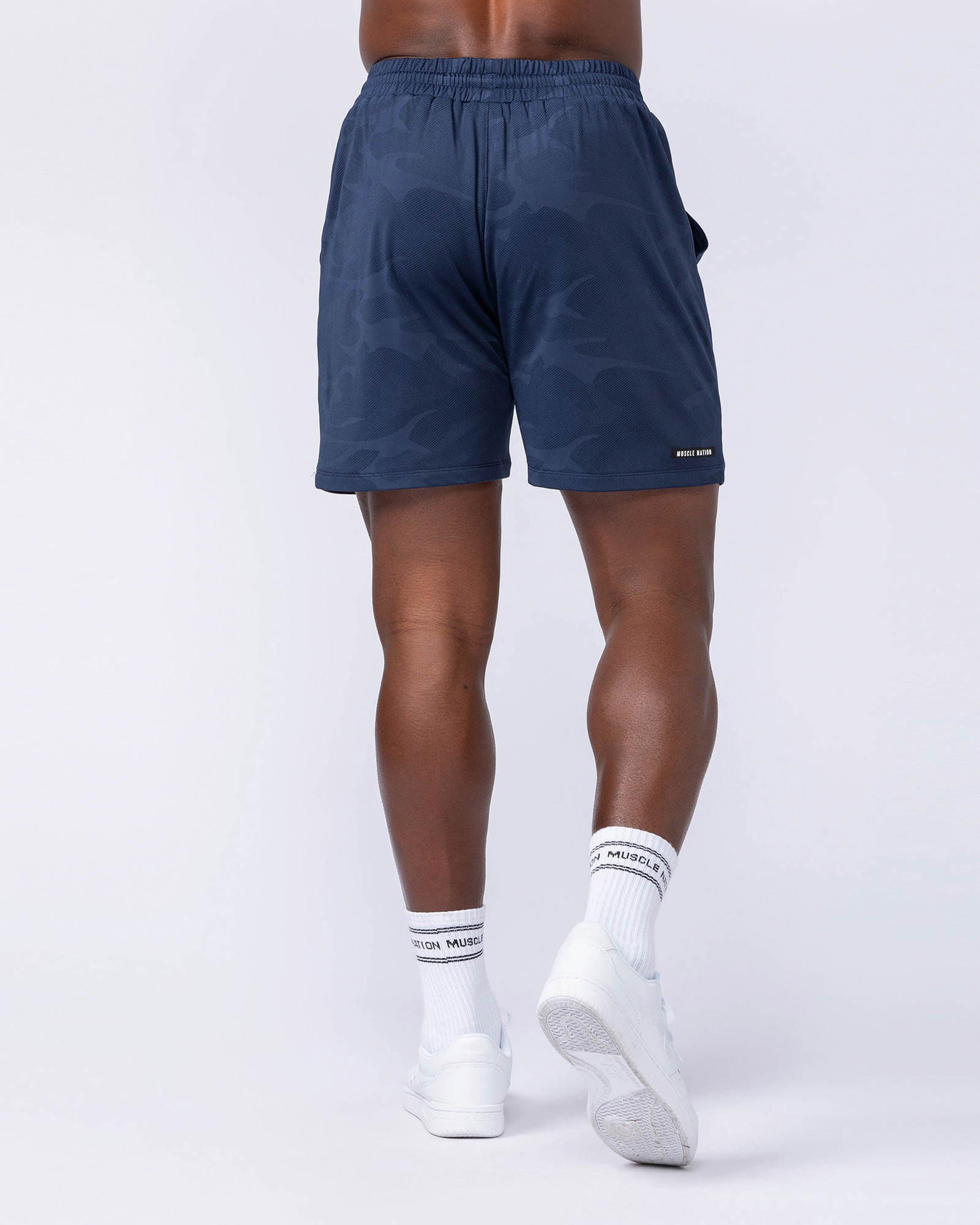 Tech Camo Lay Up 5" Shorts - Navy Camo