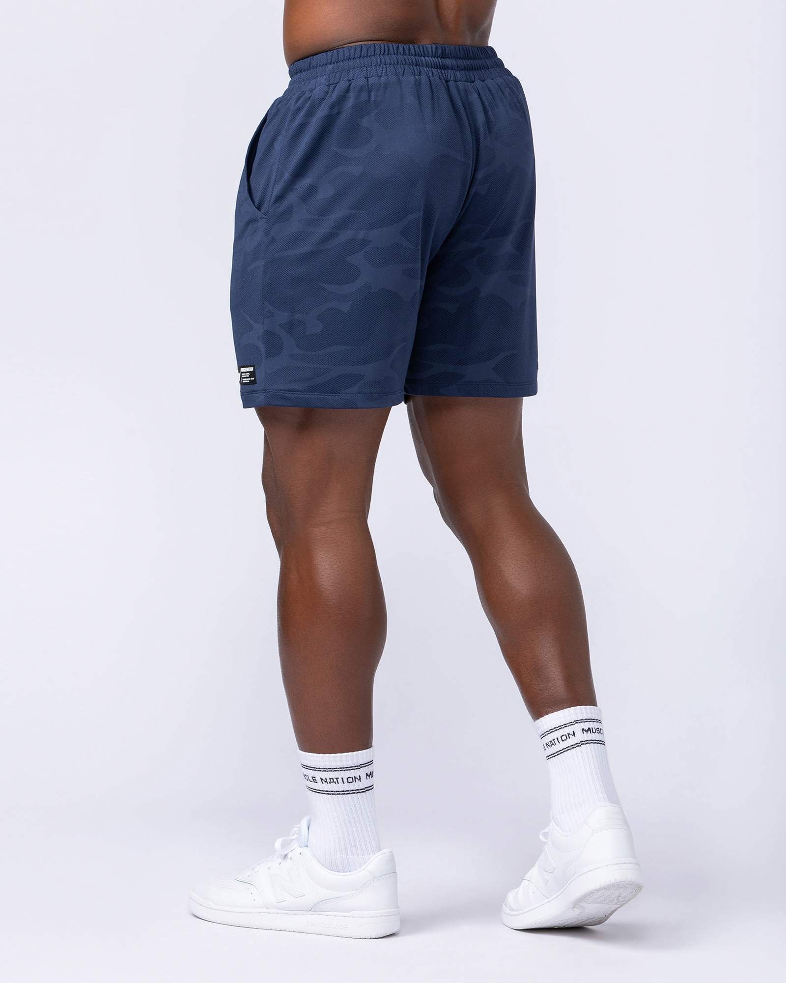 Tech Camo Lay Up 5" Shorts - Navy Camo