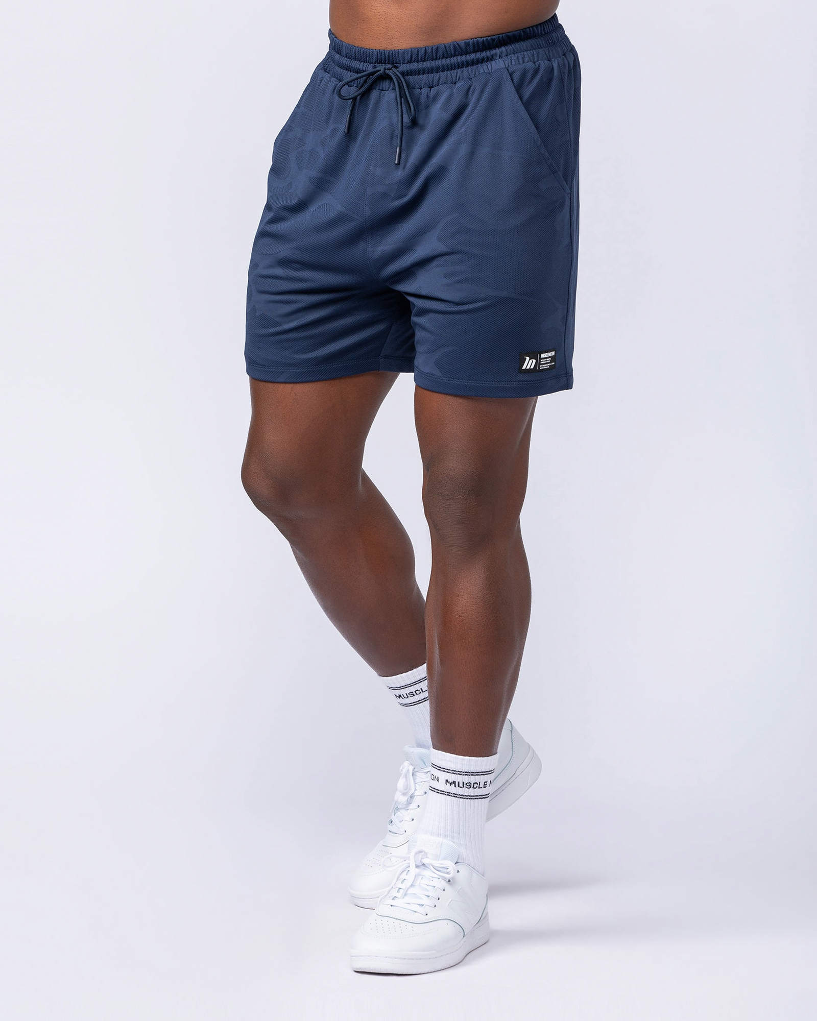 Tech Camo Lay Up 5" Shorts - Navy Camo