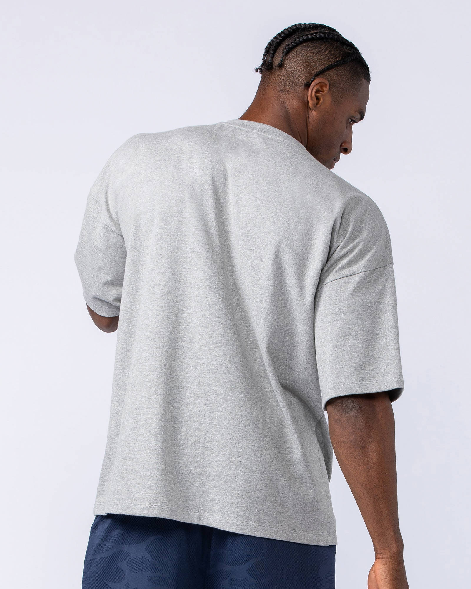 Original Oversized Boxy Tee - Grey Marl
