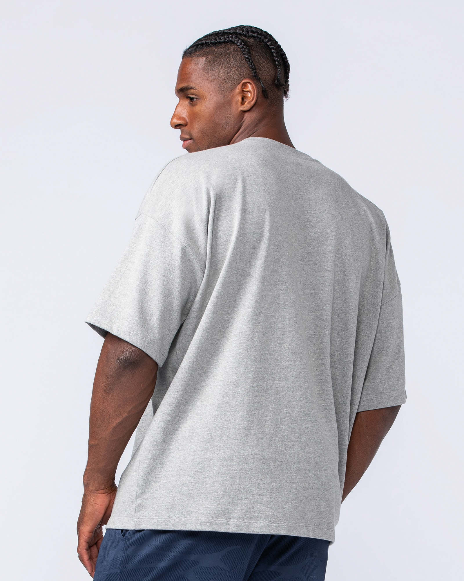 Original Oversized Boxy Tee - Grey Marl