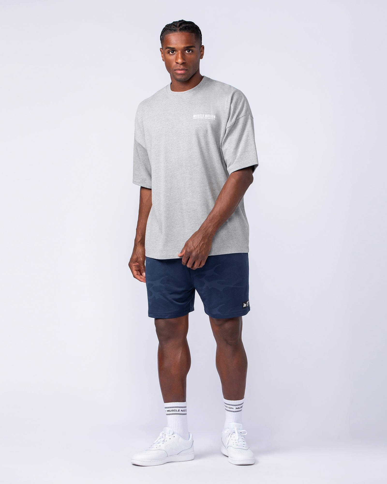 Original Oversized Boxy Tee - Grey Marl