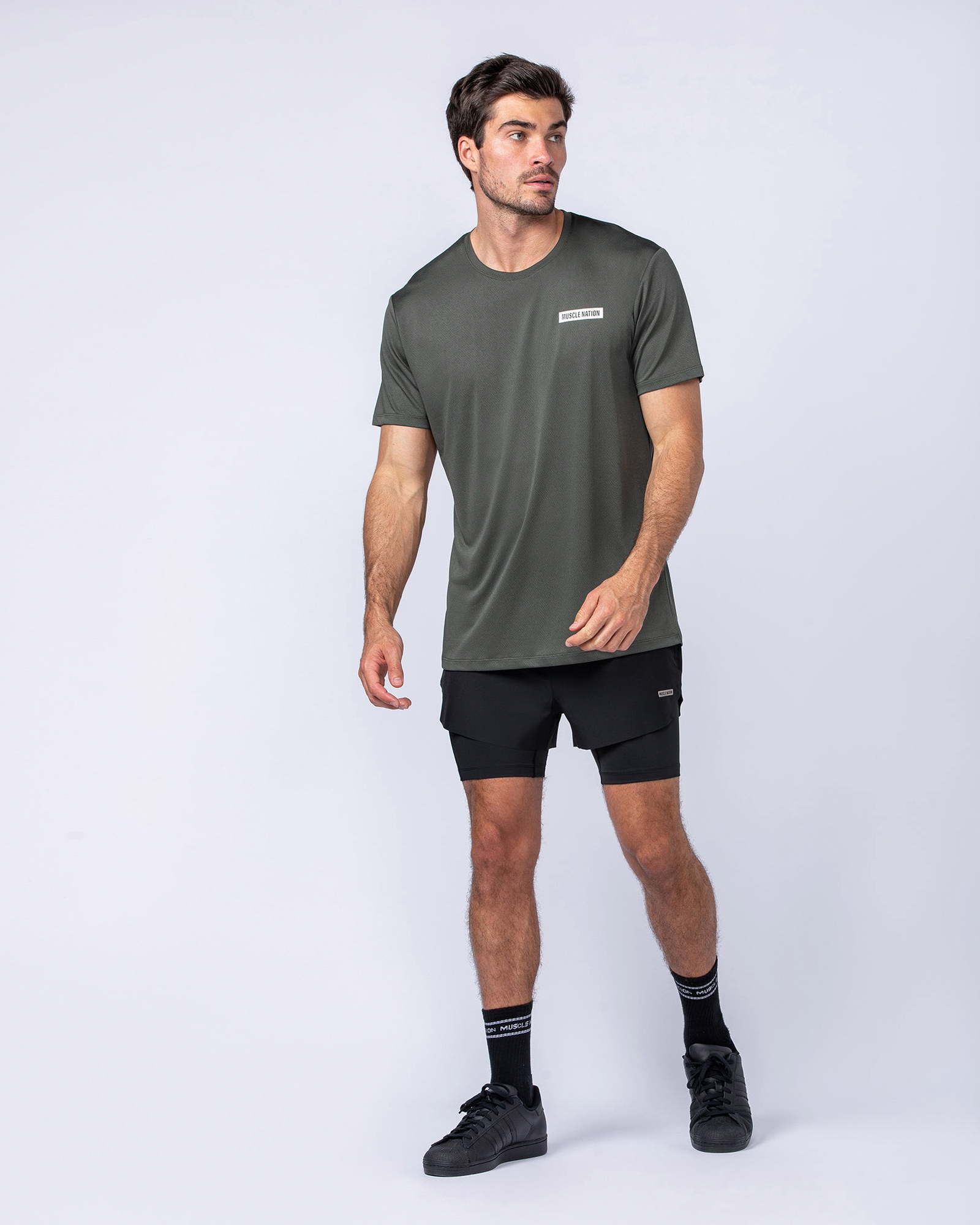 Relaxed Active Tee - Dark Khaki