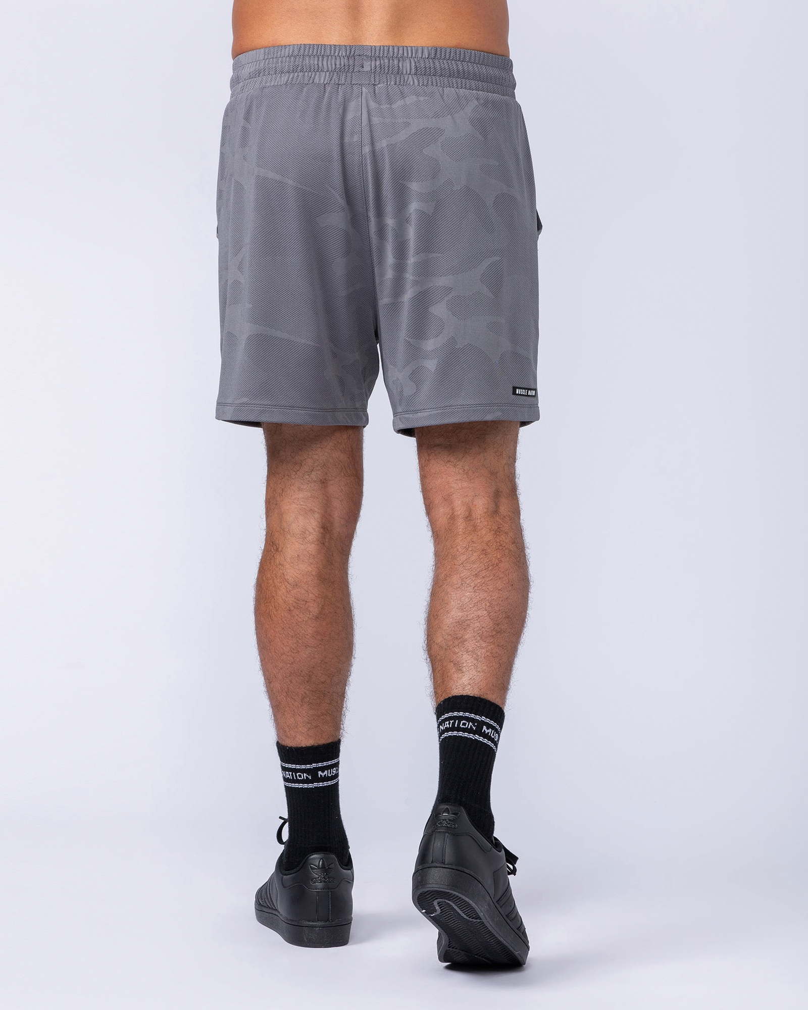 Tech Camo Lay Up 5" Shorts - Light Grey Camo
