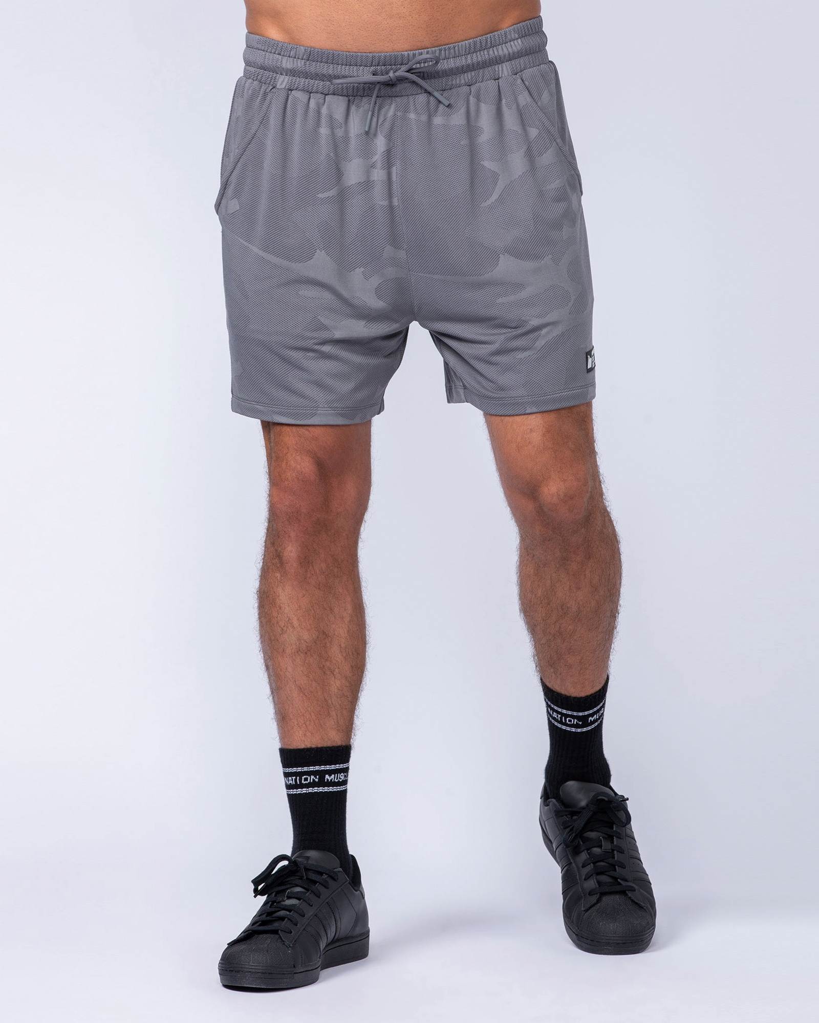 Tech Camo Lay Up 5" Shorts - Light Grey Camo