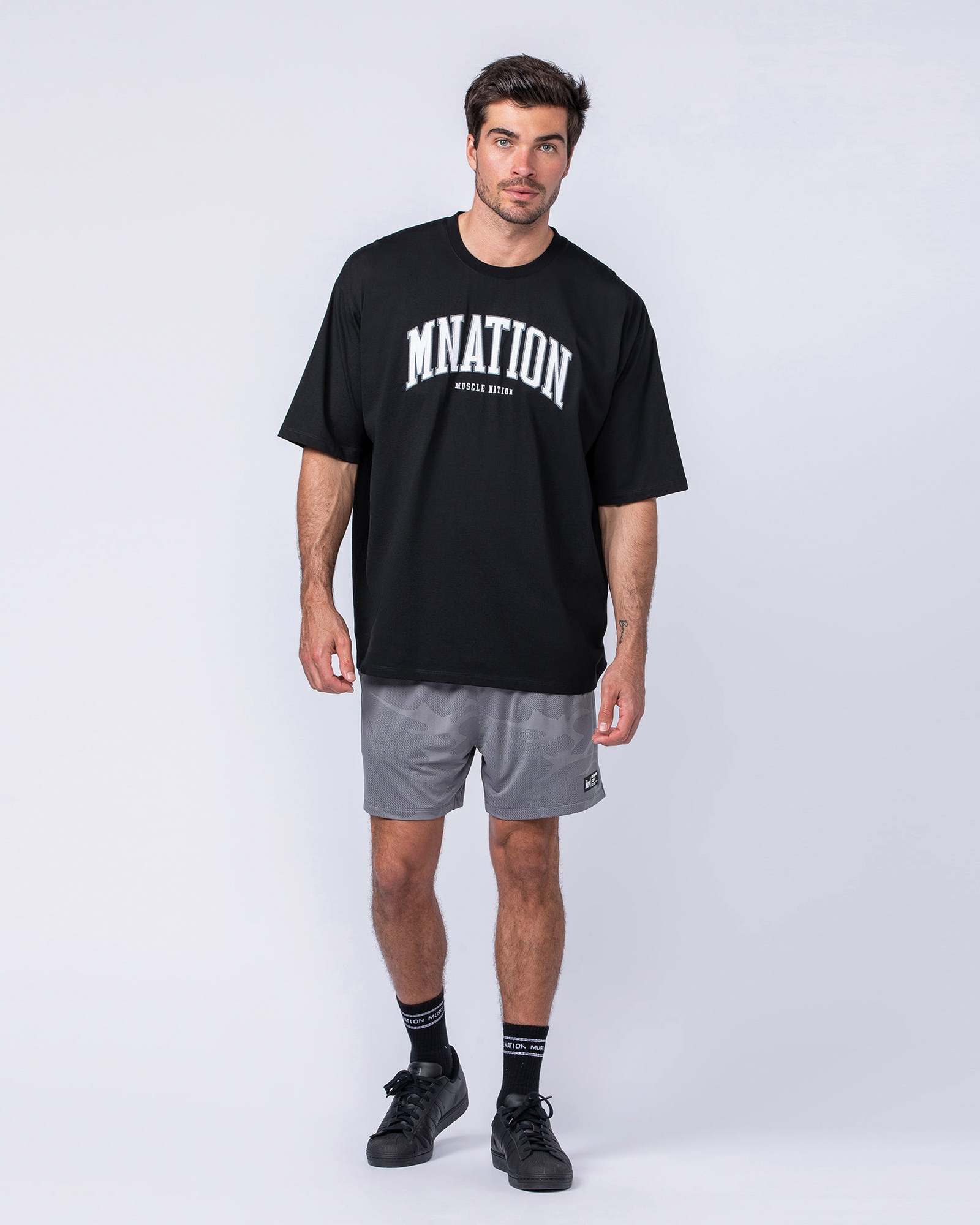 MN Varsity Oversized Tee - Black