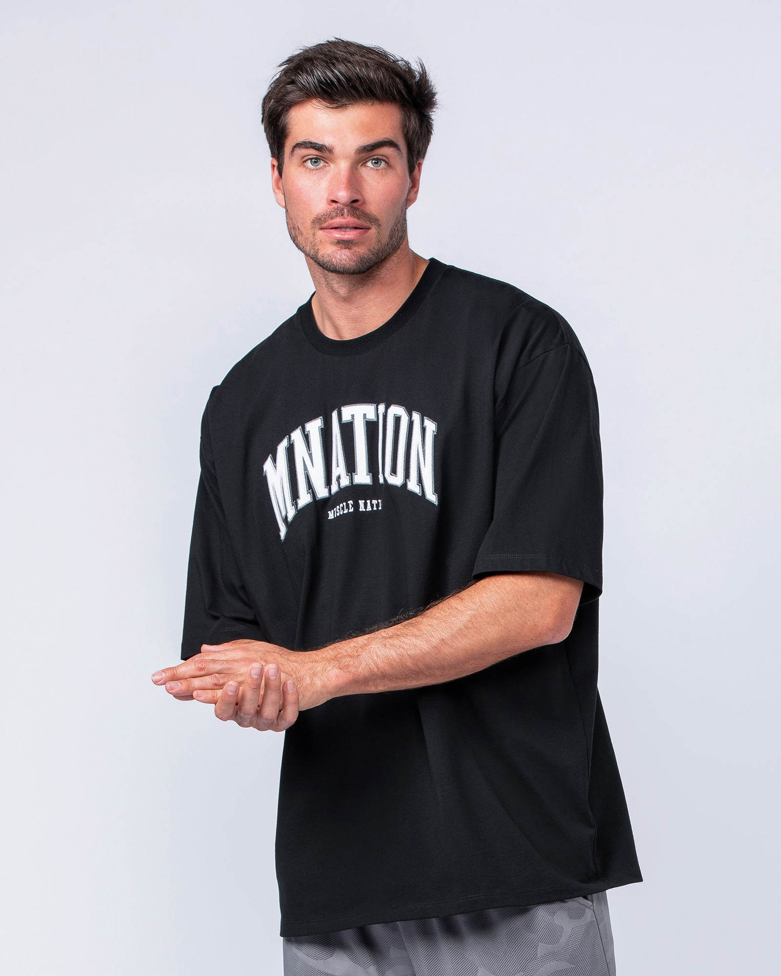 MN Varsity Oversized Tee - Black