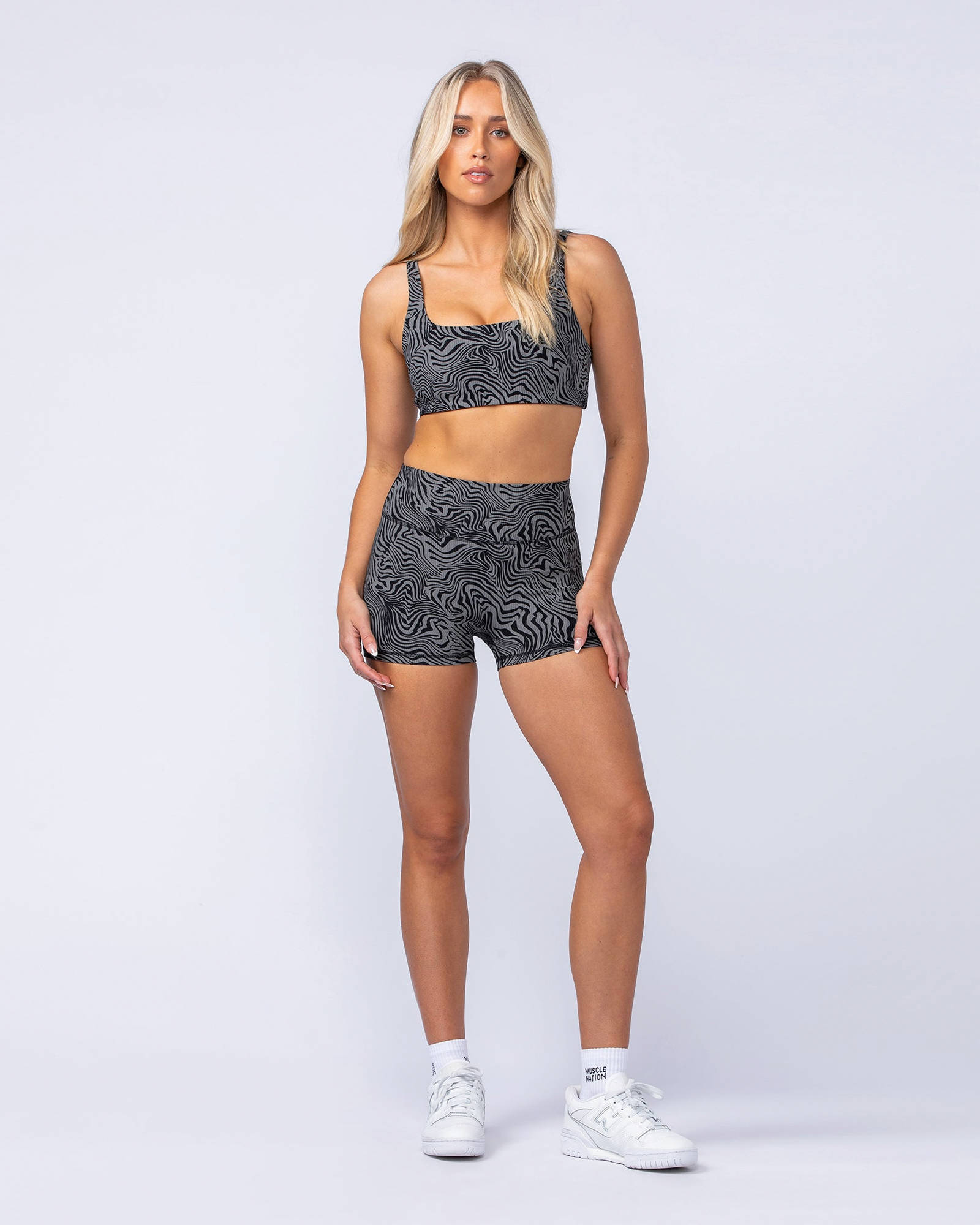 Fundamental Zebra Rib Bra - Black Zebra
