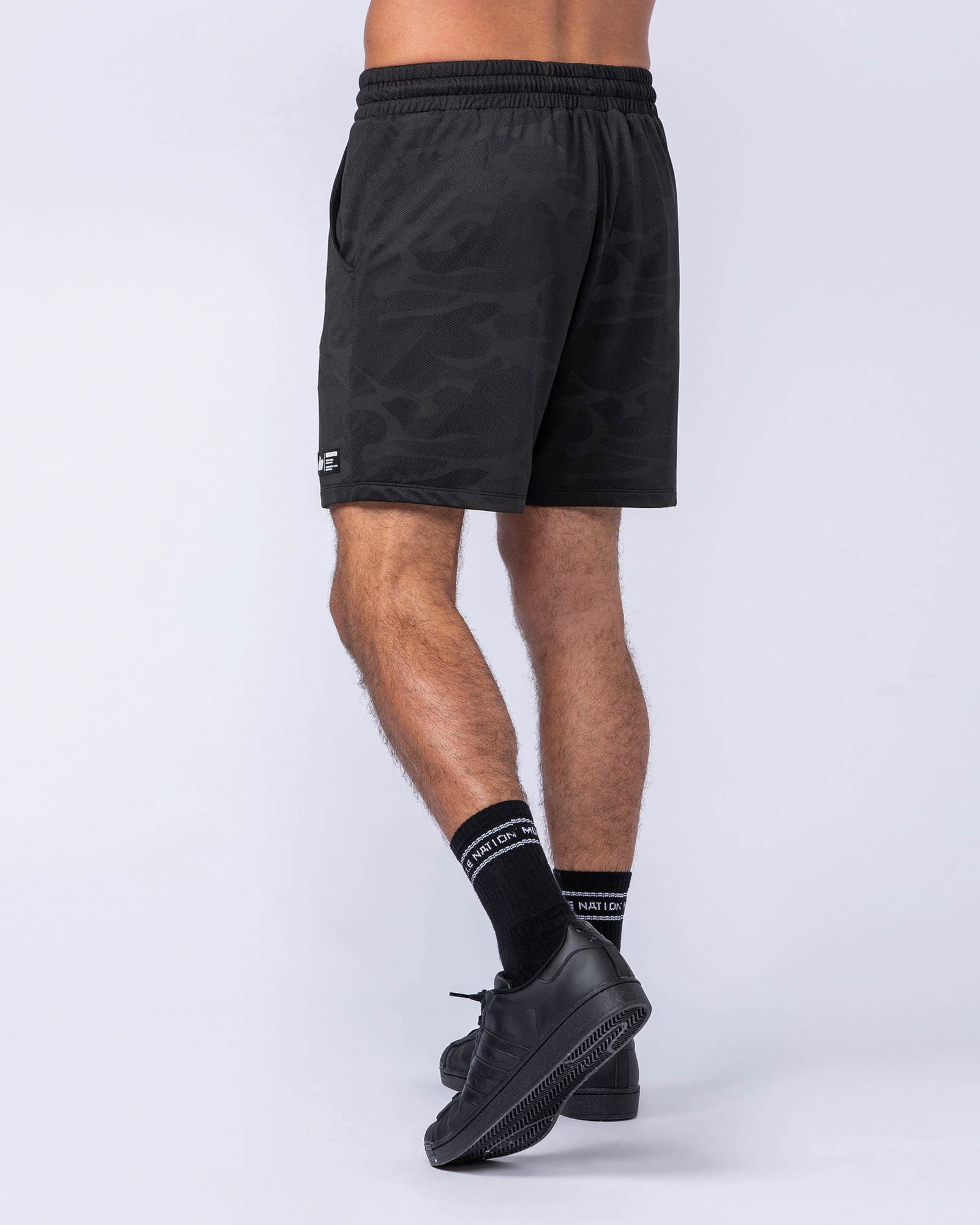 Tech Camo Lay Up 5" Shorts - Black Camo