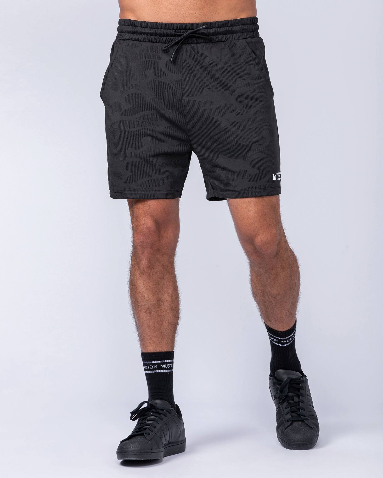 Tech Camo Lay Up 5" Shorts - Black Camo