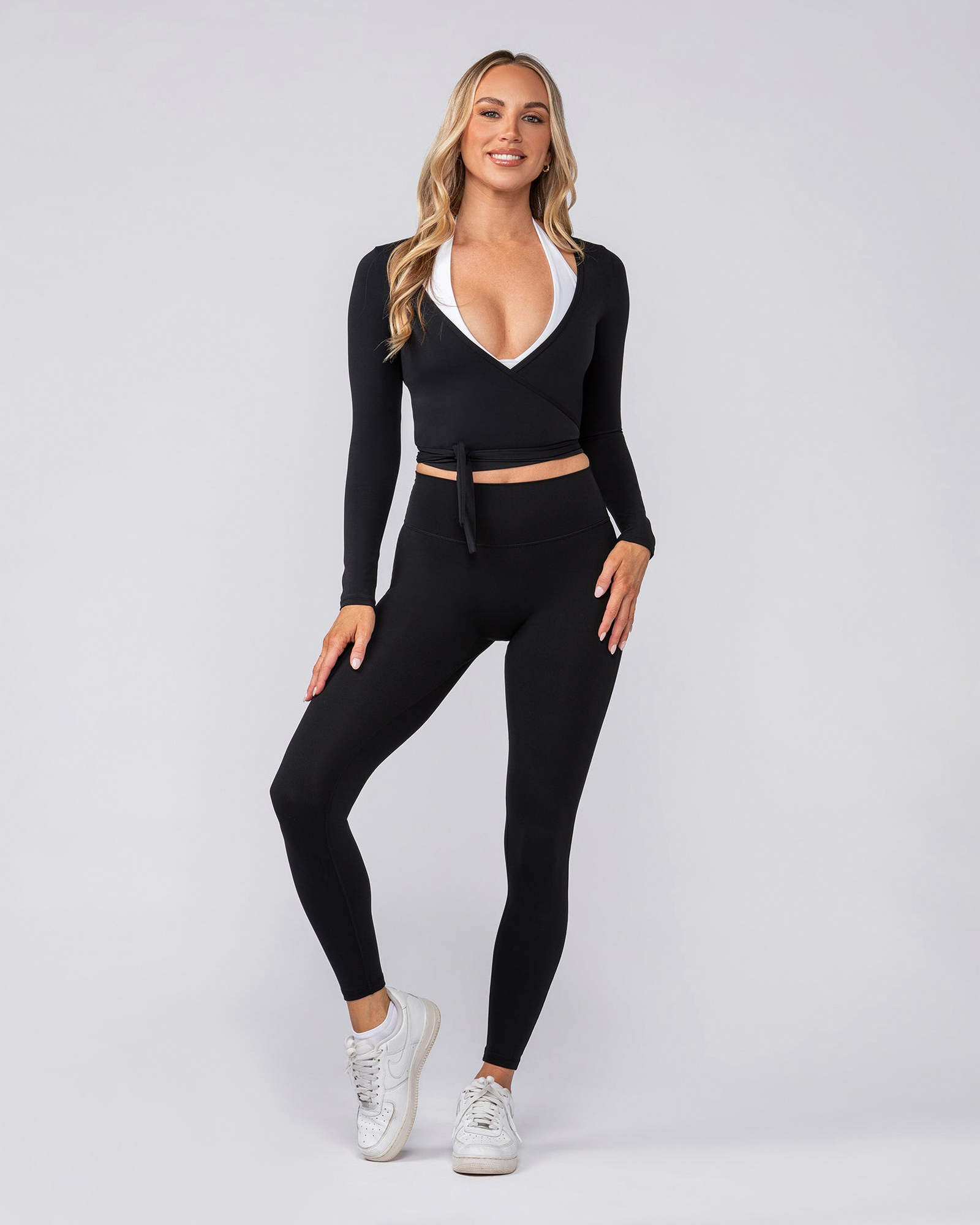 Bliss Wrap Top - Black