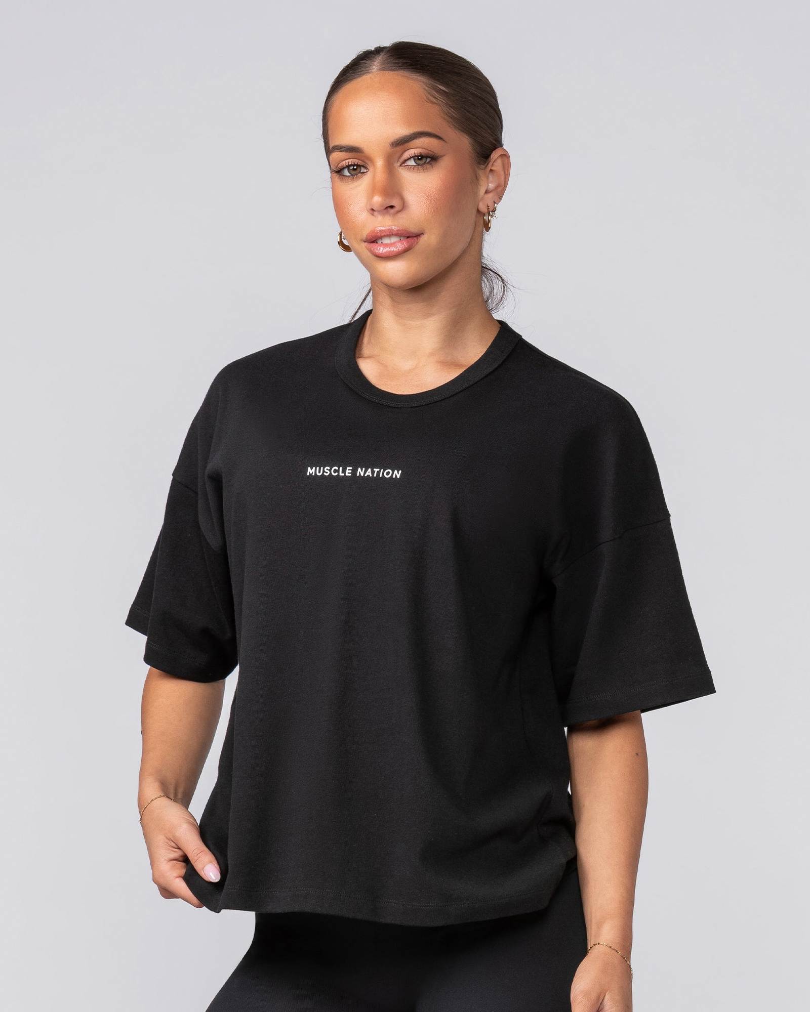 Boxy Fit Tee - Black