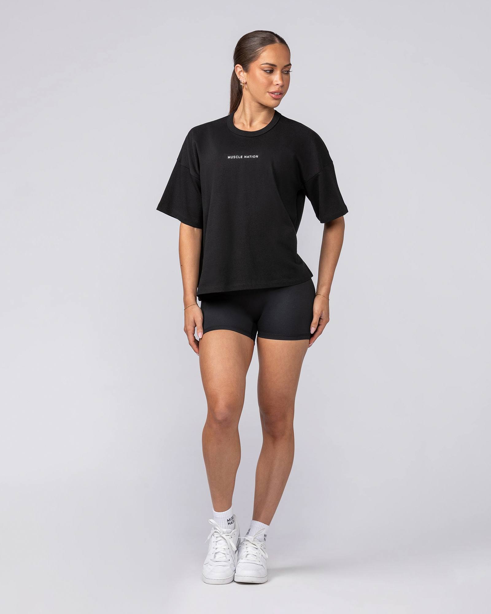 Boxy Fit Tee - Black