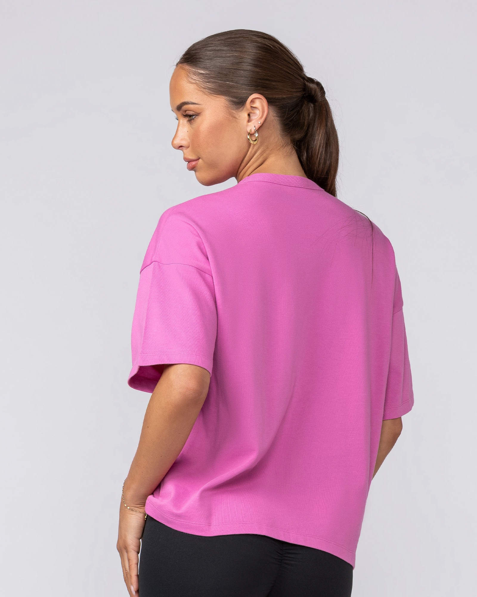 Boxy Fit Tee - Hibiscus