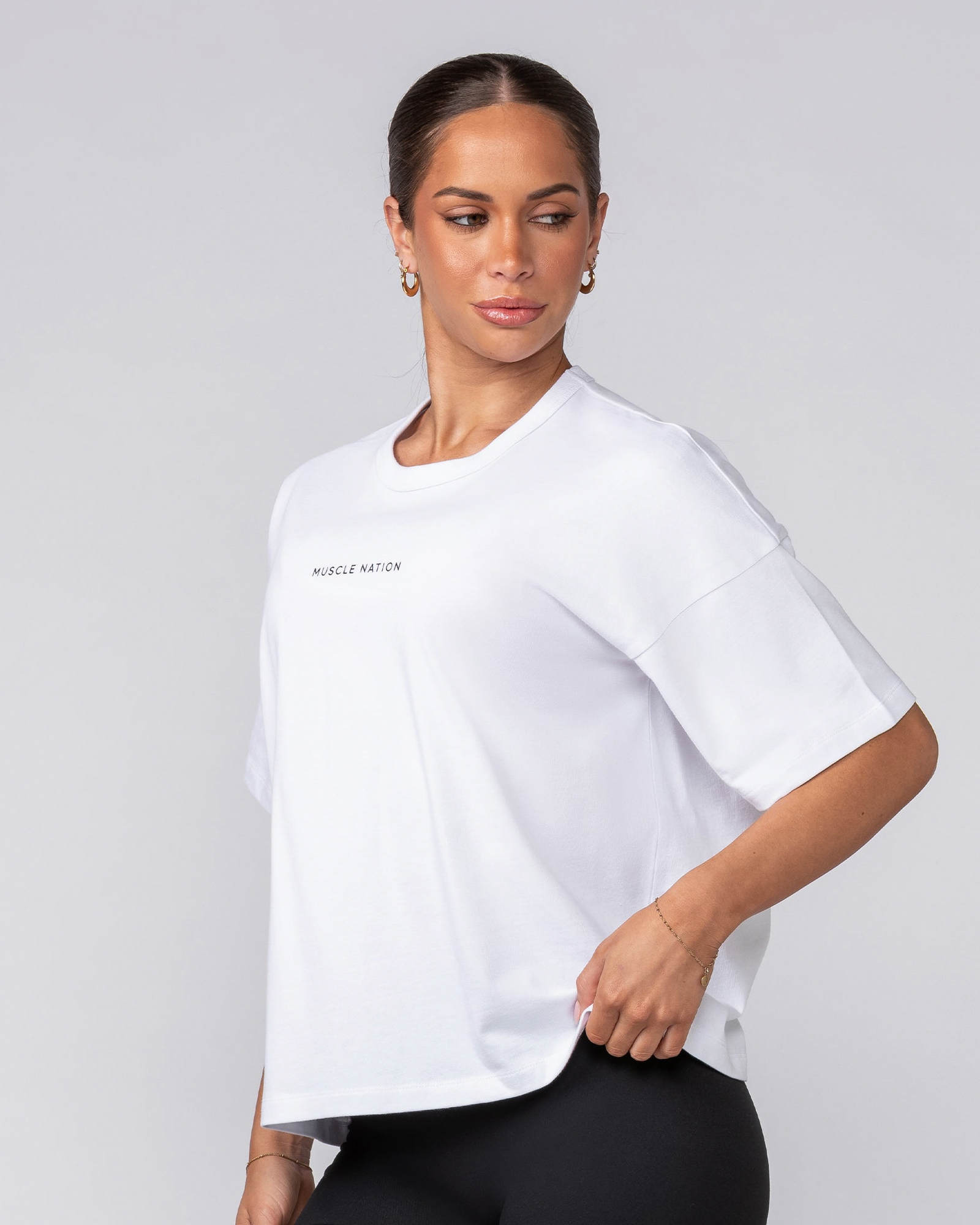 Boxy Fit Tee - White